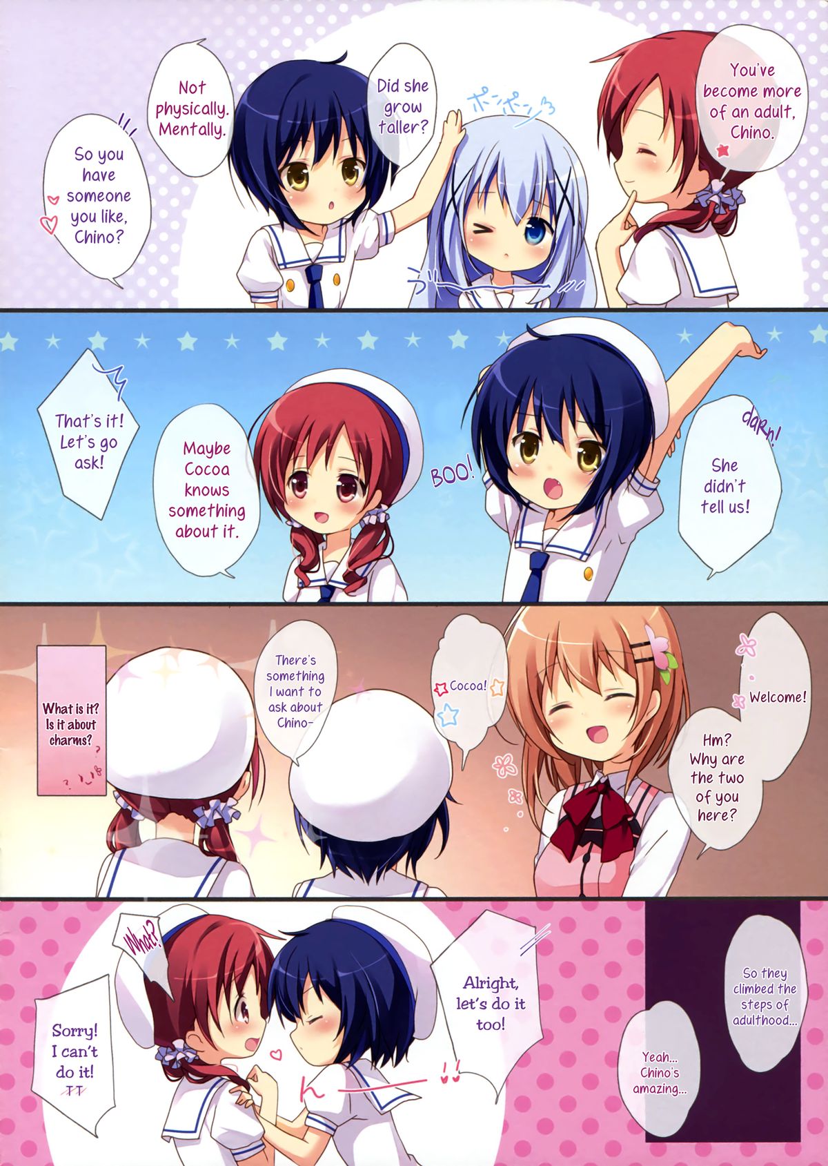 (Mimiket 31) [Brown sugar (Miyasaka Naco)] Gochuumon wa Ura-Menu desu ka? 2 | Is the Order on the Secret Menu 2 (Gochuumon wa Usagi desu ka) [English] [Yuri-ism] page 14 full