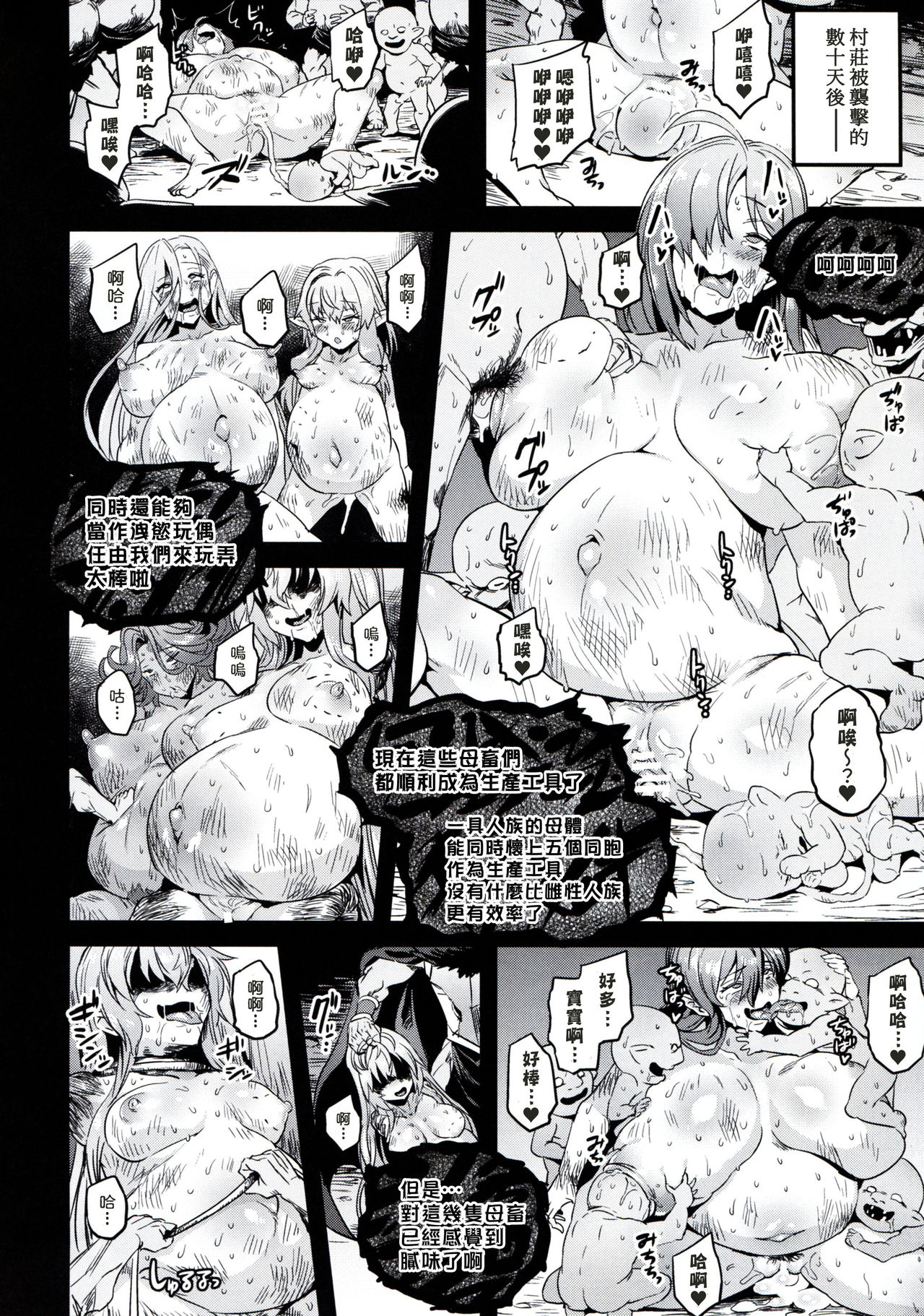 (C95) [OVing (Obui)] Goblin Lord ga Katta Hi + Omakebon (Goblin Slayer) [Chinese] [塔布里斯個人漢化] page 28 full