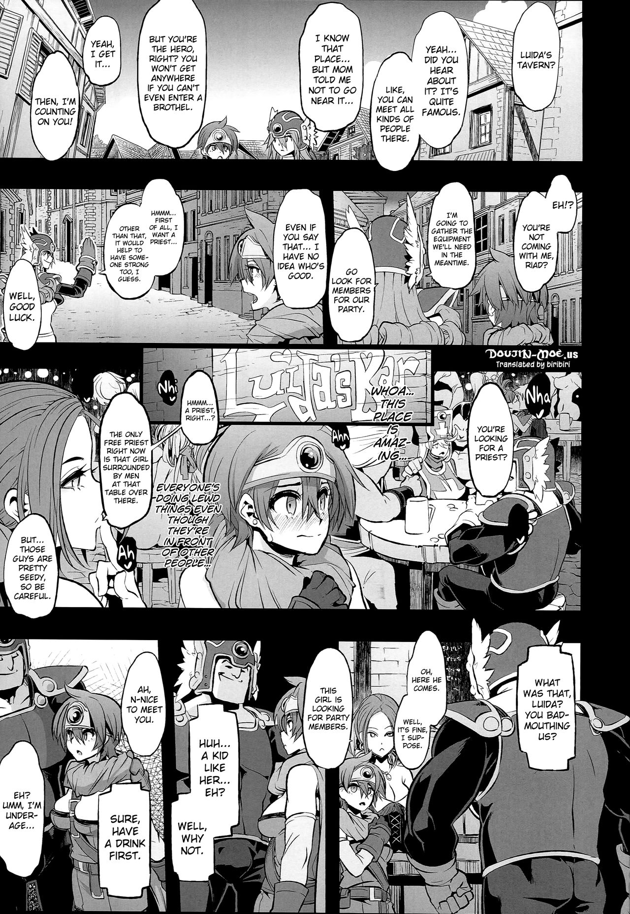 (C89) [DA HOOTCH (ShindoL, hato)] Onna Yuusha no Tabi 2 Ruida no Deai Sakaba (Dragon Quest III) [English] {doujins.com} page 3 full