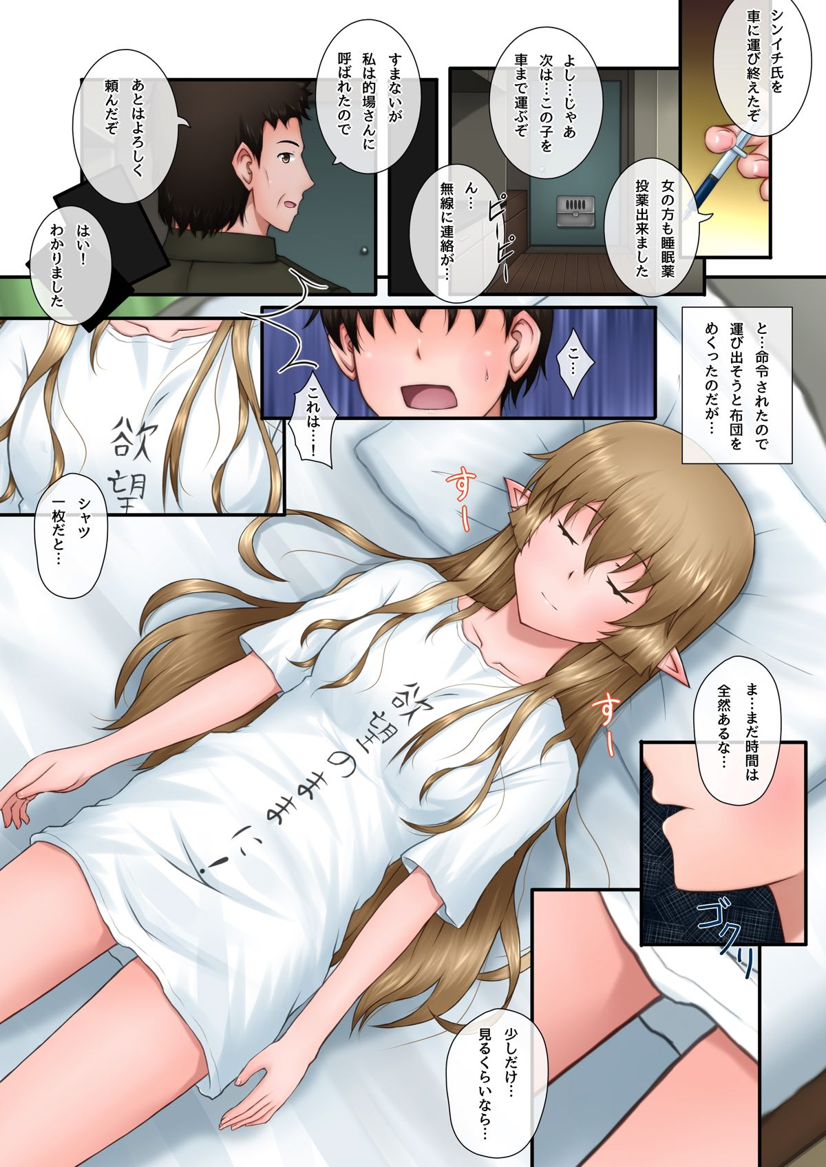 [Aozoramichi (Aoihito)] Nemutteiru Toaru Half-elf no Musume ni Itazura!! (Outbreak Company) page 4 full