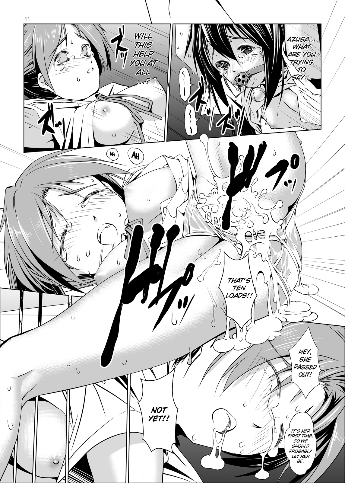 (Puniket 22) [W@nd (Ten Ga)] Ui-chan Kyousei Kainin | Ui's Forced Pregnancy (K-ON!) [English] =LWB= page 10 full