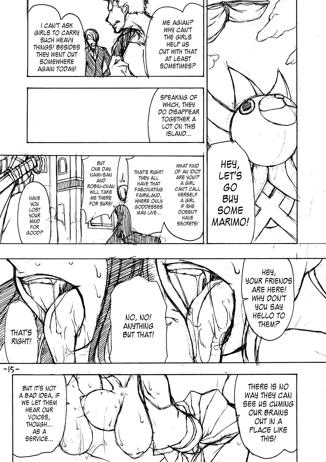 (C74) [Majimadou (Matou)] PINKY WHORE SHOW!! (One Piece) [English] [Kusanyagi] page 15 full