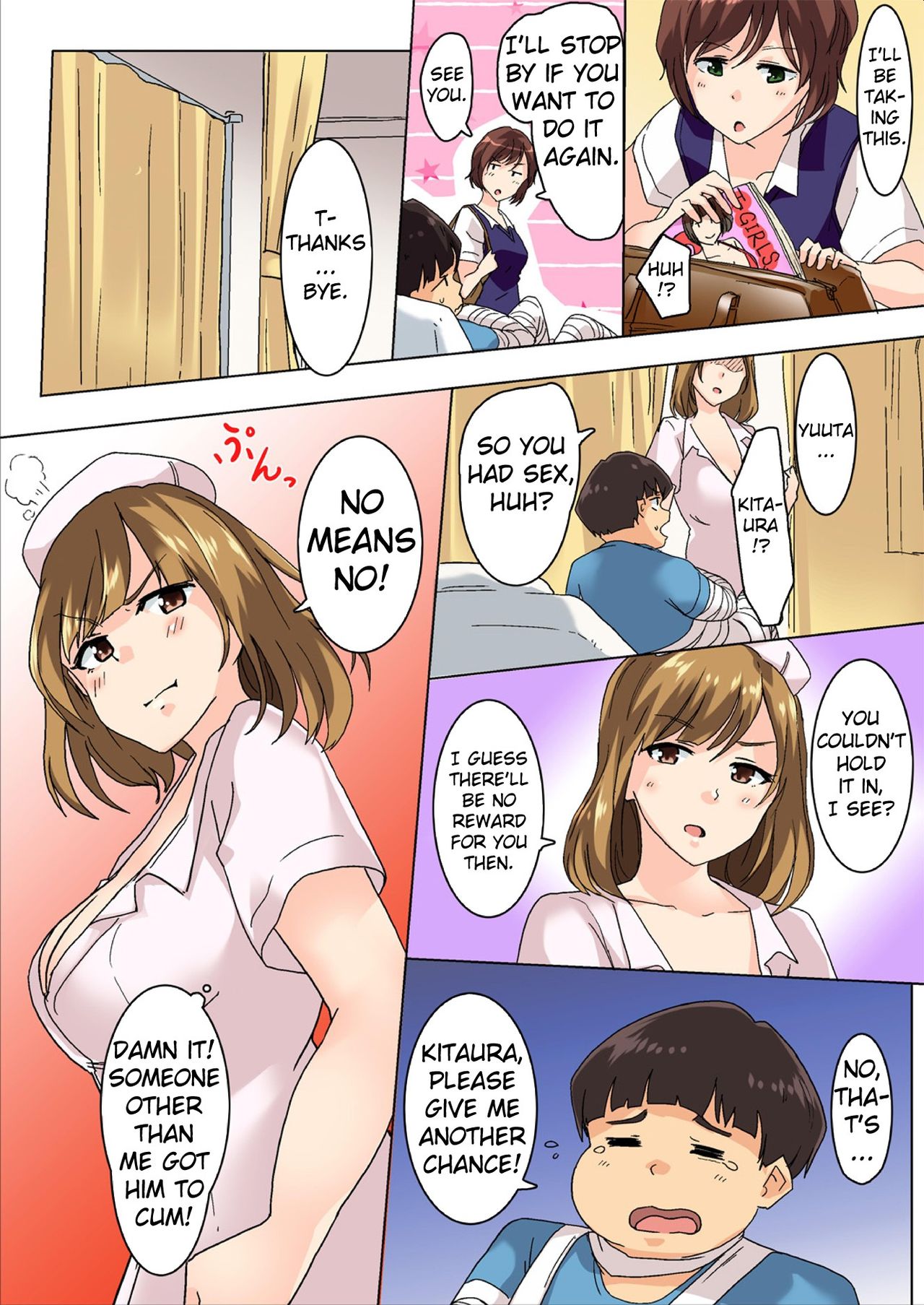 [Wakamatsu] Sundome Nurse no Monzetsu Chiryou!? Kore wa Sex de wa Naku, Ochuusha desu [Full Color] [English] [Erozbischof] page 25 full