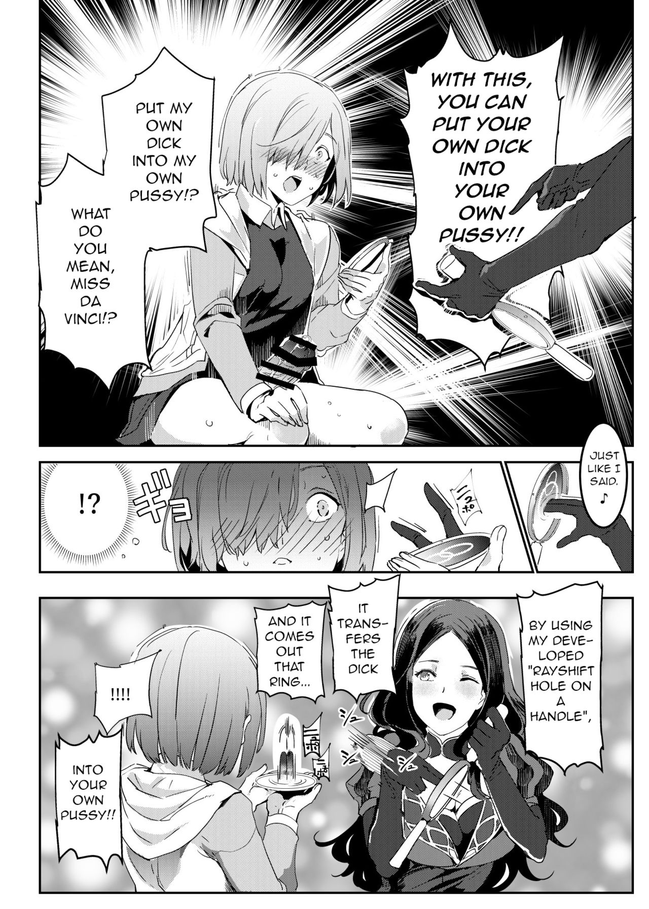 [Nyuu Koubou (Nyuu)] Handle-tsuki Rayshift Hole - Futanari Chinko de Jibun to H (Fate/Grand Order) [English] [q91] [Digital] page 7 full