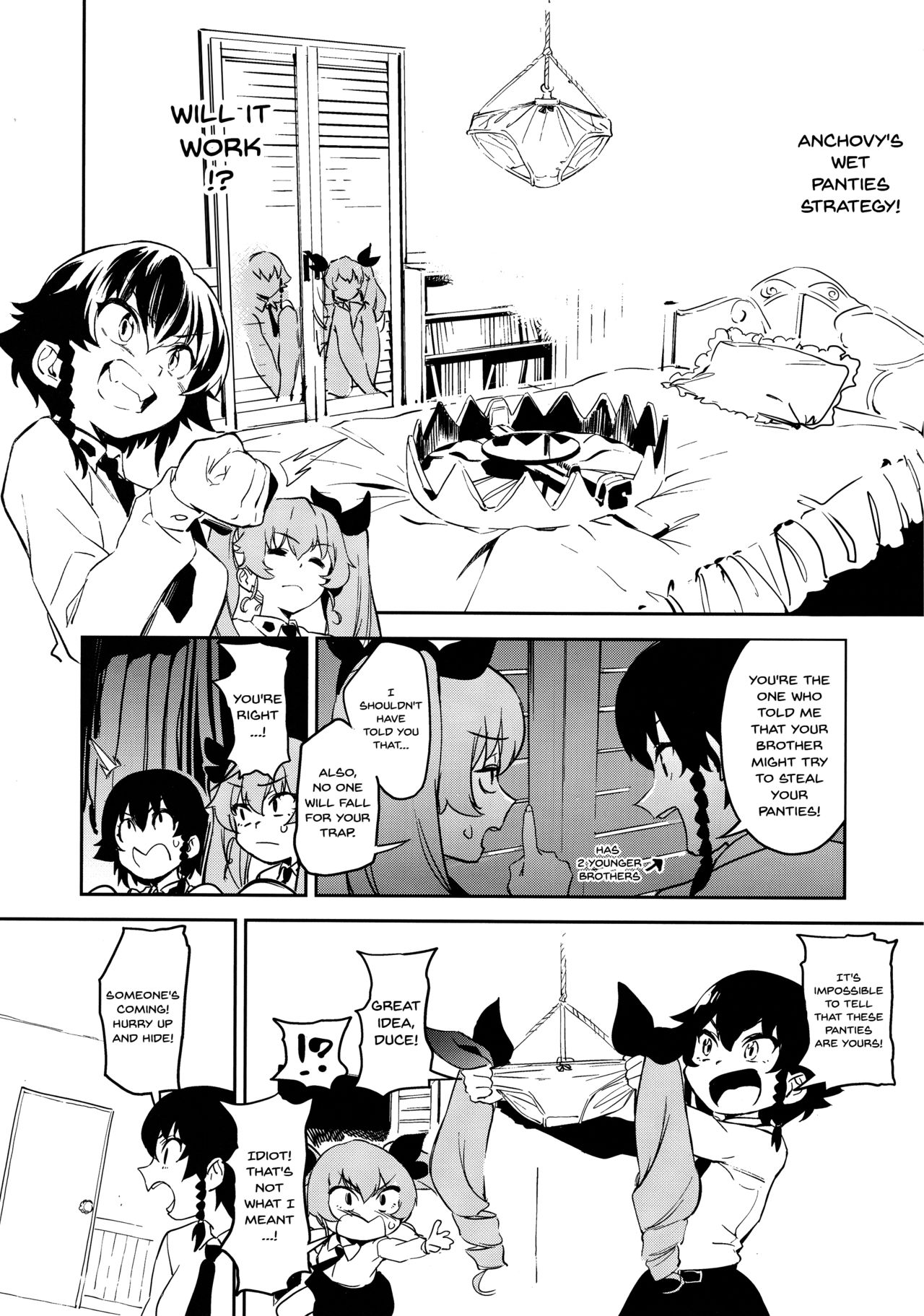 (COMIC1☆13) [Camrism (Kito Sakeru)] Anchovy Nee-san no Bouillon Panty Sakusen-ssu! (Girls und Panzer) [English] [Doujins.com] page 5 full