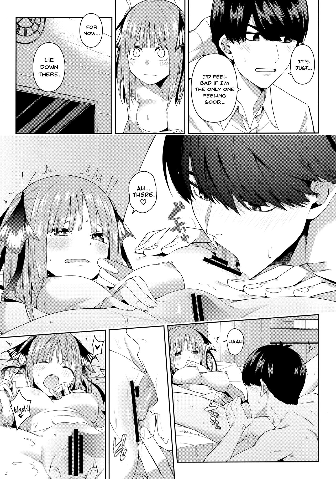 (C97) [Bad Mushrooms (Chicke III, 4why)] Nibun no Yuudou | Half Seduction (Gotoubun no Hanayome) [English] page 24 full