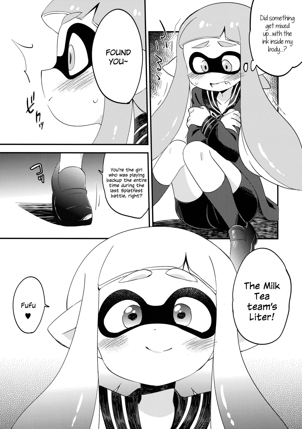 (C89) [Colomonyu (Eromame)] Yuri Ika Gachi♥cchi - Lemon to Milk | Super Lewd Yuri Squids - Lemon and Milk (Splatoon) [English] page 4 full