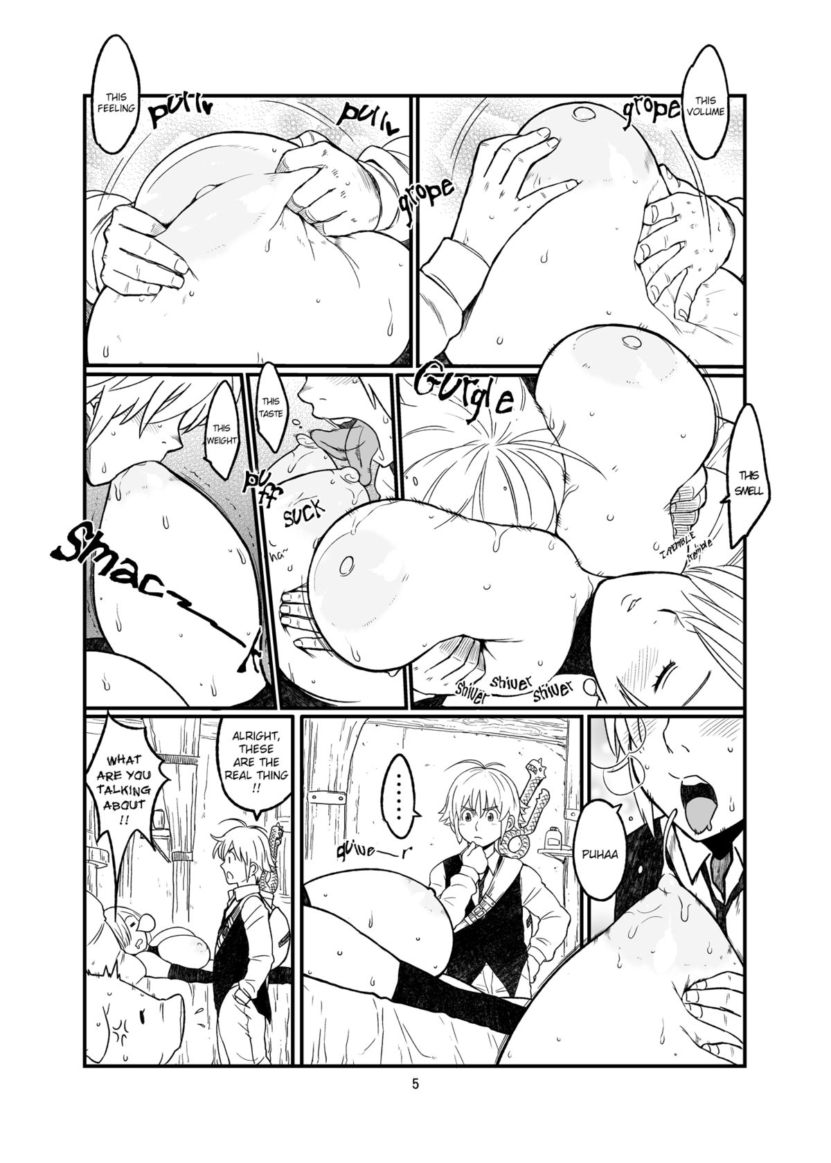 (C85) [Hybrid Jimushitsu (Muronaga Chaashuu)] Hybrid Tsuushin vol. 16 -Seven Deadly Boobs-  (Nanatsu no Taizai) [English] [EHCOVE] page 4 full