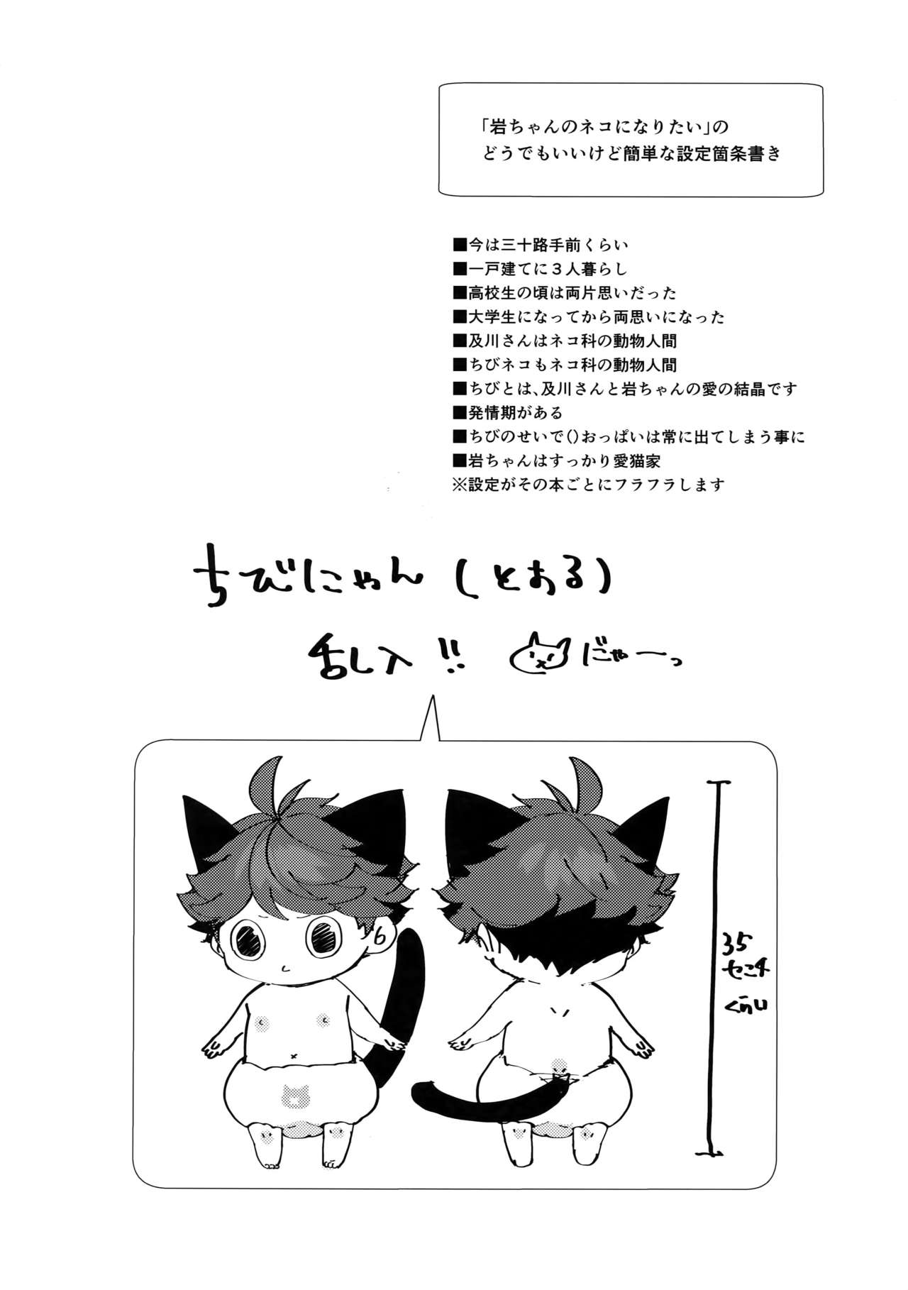 (RTS!!13) [Rototika (Kamishi Yue)] Iwachan no Neko ni Naritai 6 (Haikyuu!!) page 3 full
