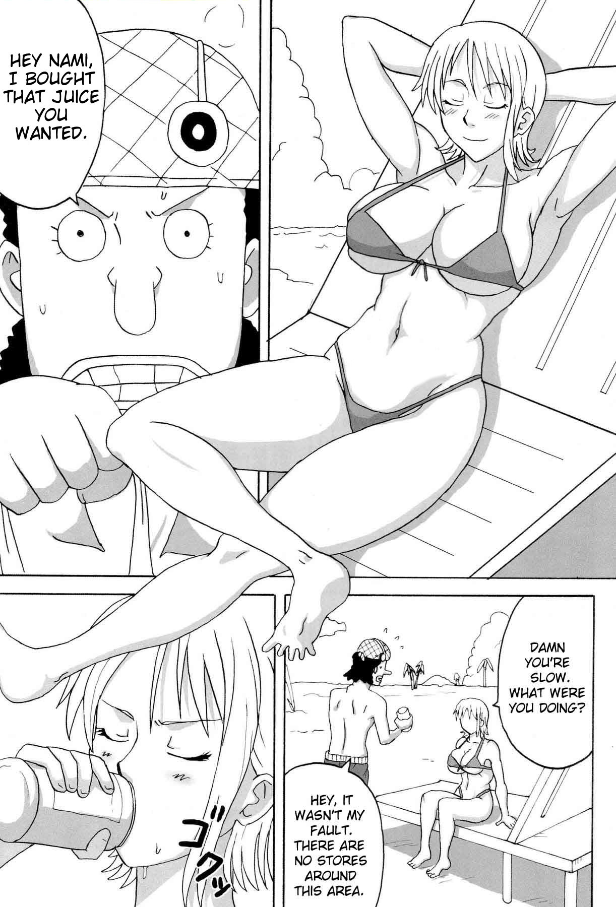 (SC39) [Naruho-dou (Naruhodo)] Ii Nami Yume Kibun | Good Nami Dream Feeling (One Piece) [English] [doujin-moe.us] page 2 full