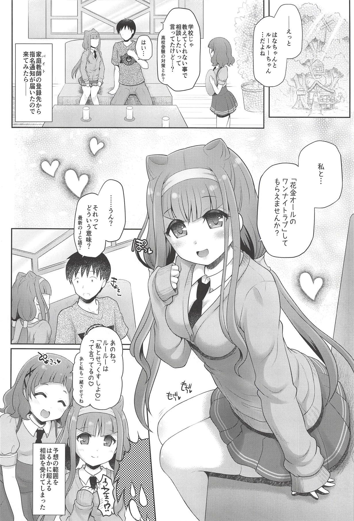 [Yudenakya Nama-Beer (Uzura no Tamago)] Hana to Ruru no Himitsu no Taiken (Hugtto! PreCure) [Digital] page 3 full