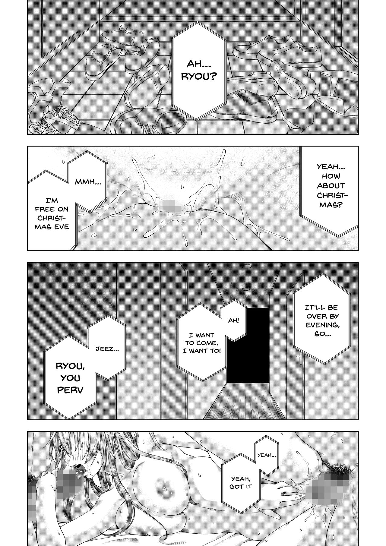 [DASHIMAKITAMAGO] Daigaku Shingaku de Issho ni Joukyou Shita Kanojo ga Circle no Senpai ni Netorare Ochiru made -Kairaku Ochi Kanketsuhen- [English] {Doujins.com} page 55 full