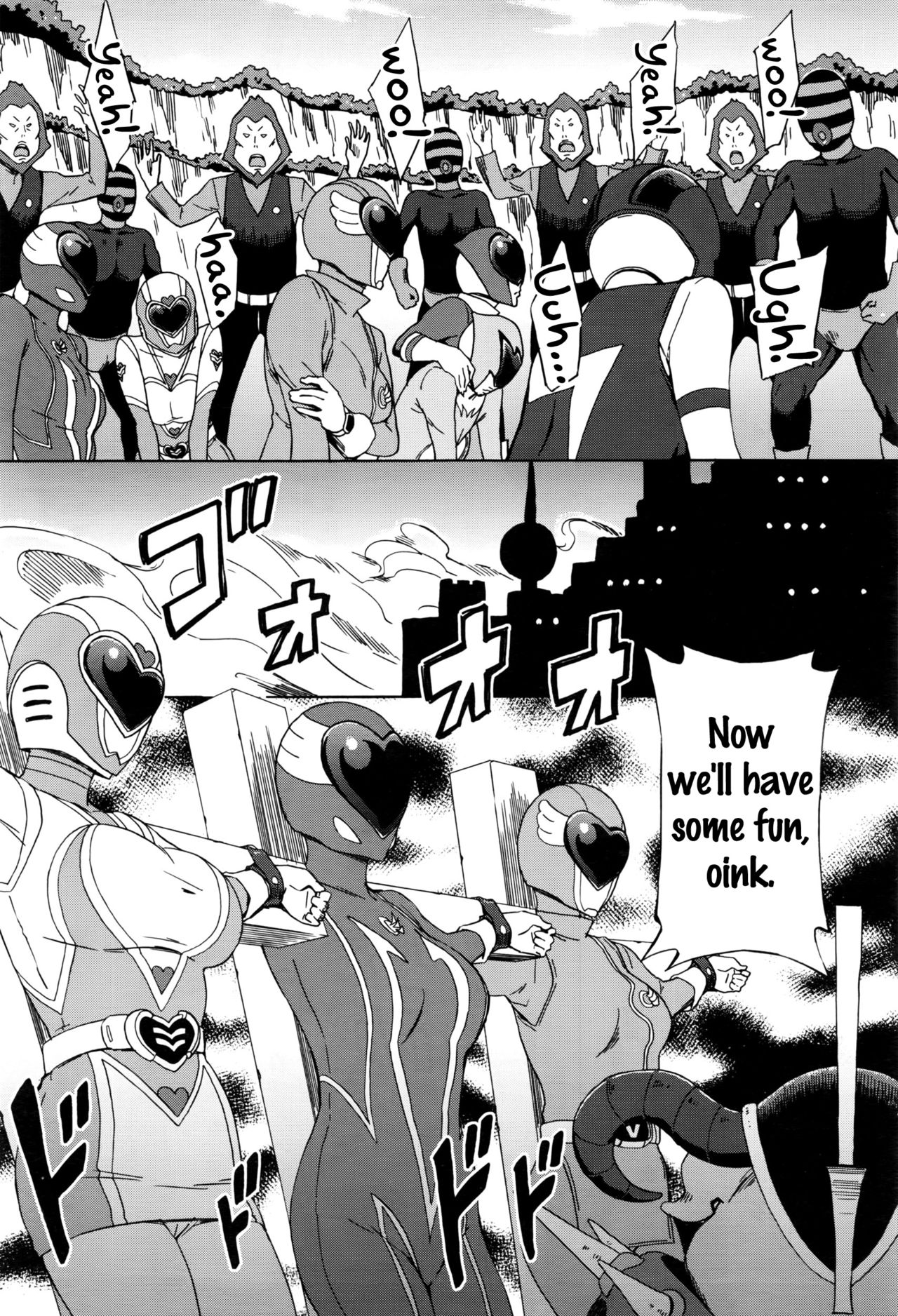 [Amano Ameno] Dai Buta Shougun no Gyakugeki ~Superheroine Taisen~ | Pig General's Counter Attack (COMIC Anthurium 2016-09) [English] {doujins.com} page 5 full