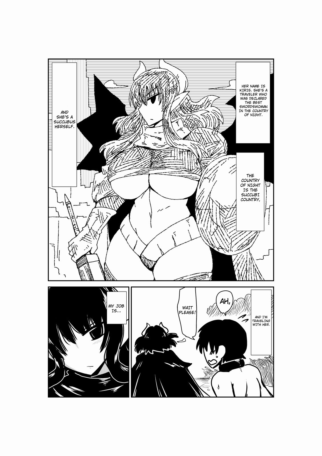 [Hroz] Succubus Kenshi to Obentou. | Lunch with a Succubus Swordswoman. [English] [4dawgz + Thetsuuyaku] [Digital] page 3 full