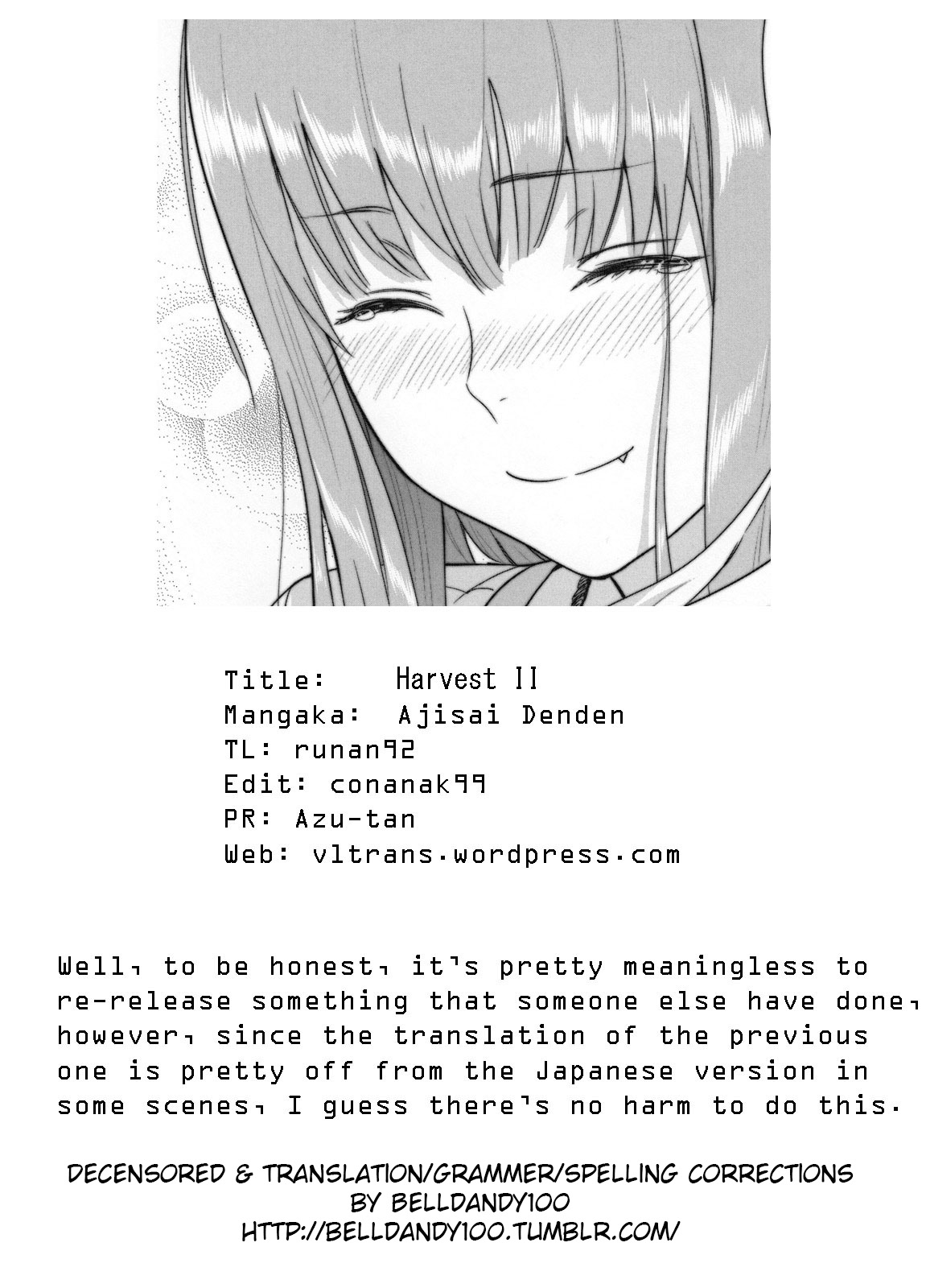 (C83) [Ajisaidenden (Kawakami Rokkaku, Takanashi Rei)] Harvest II (Spice and Wolf) [English] [VLtrans] [Decensored] page 59 full