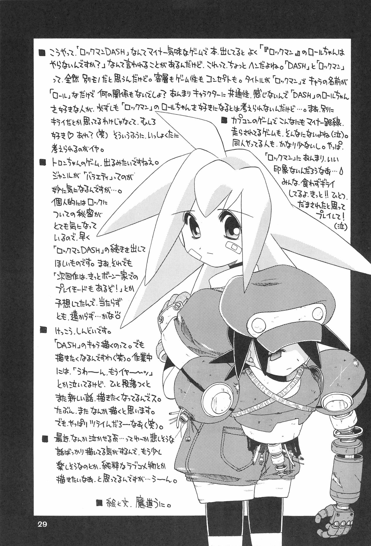 (C55) [Uso Seisakusho (Solomon K)] Kinjirareta Asobi (Megaman Legends) page 29 full