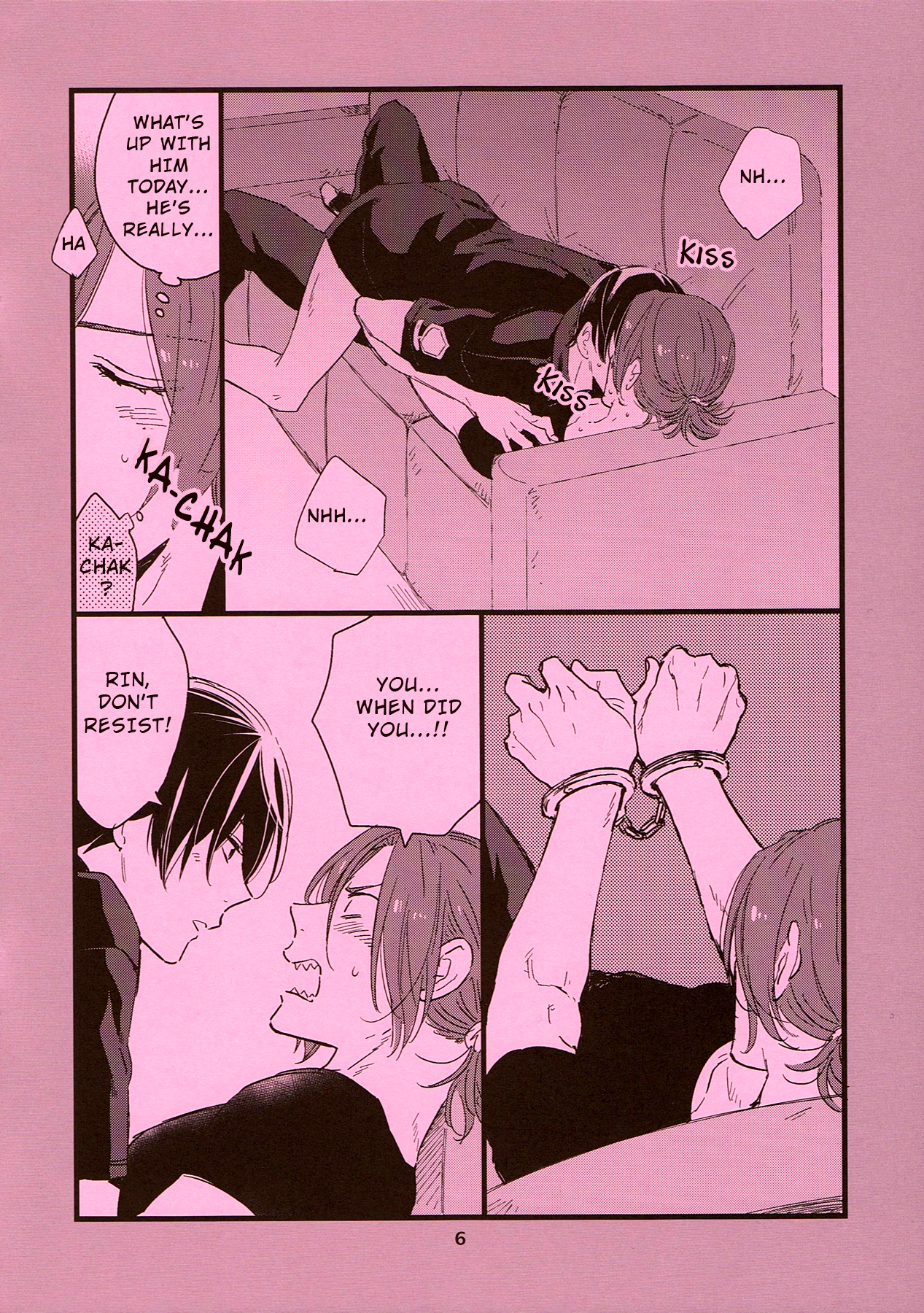 (SUPERKansai20) [KANGAROO KICK (Takagi Takumi)] Please arrest me. (Free!) [English] [ebil_trio] page 6 full