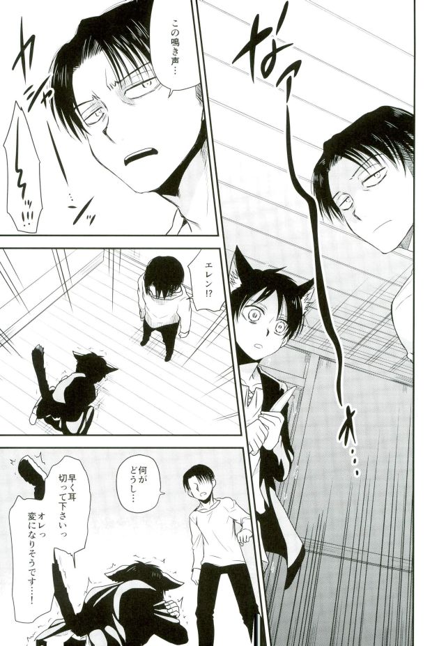 (C91) [Sonic (PANA)] Shinpei-kun ga Neko ni Narimashite (Shingeki no Kyojin) page 16 full