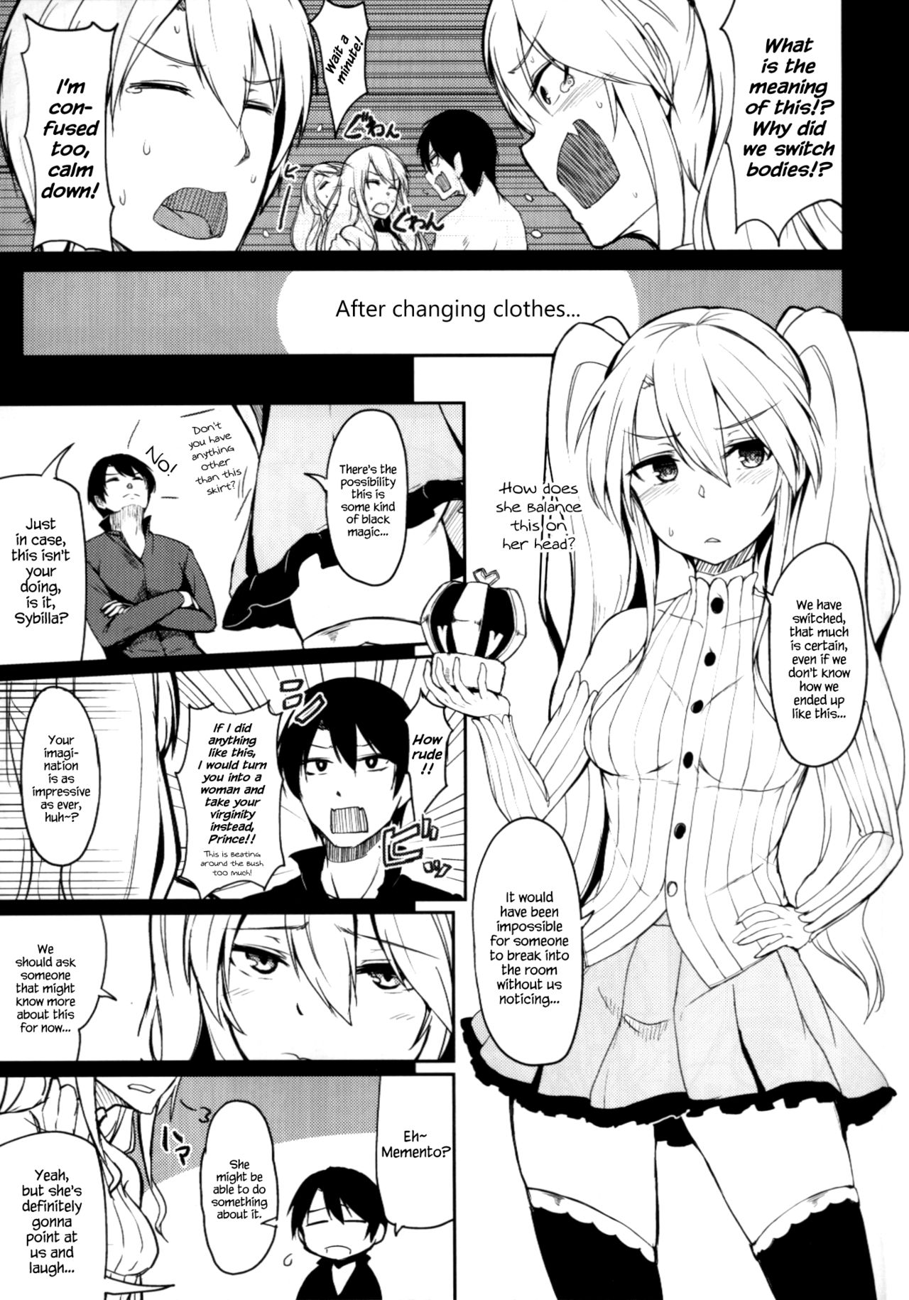 (C91) [ZIGZAG (Hirno)] Change Prince & Princess (Sennen Sensou Aigis) [English] {Hennojin} page 4 full