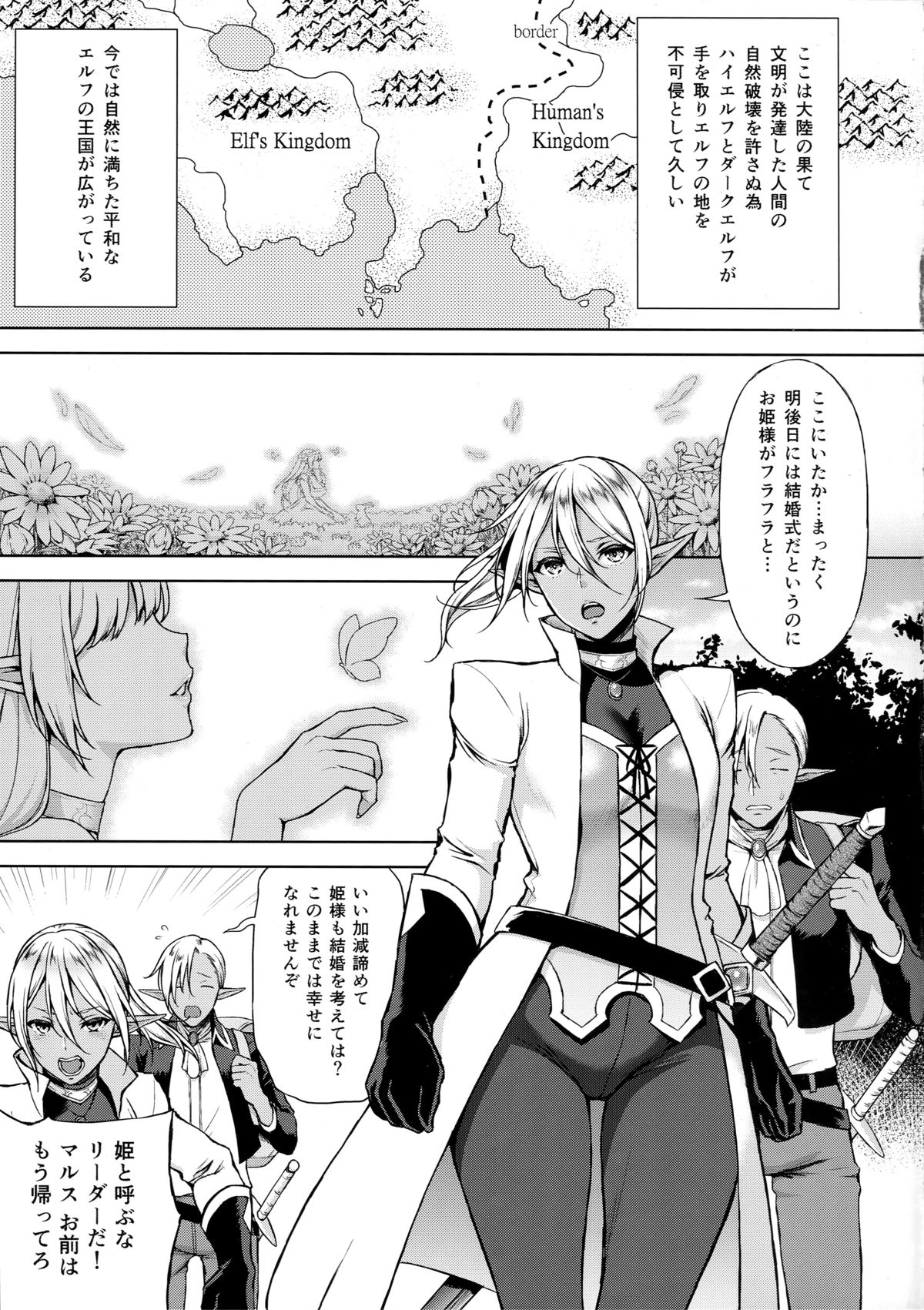(C87) [H.B.A (Usagi Nagomu)] Elf no Hime wa Kairaku ni Naku page 4 full