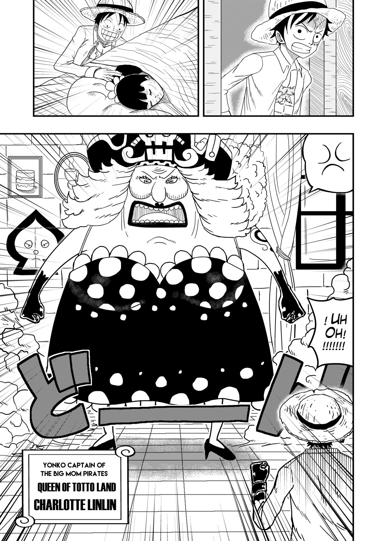 [Tiger-Ki] Charlotte Flampe x Luffy (One Piece) page 14 full