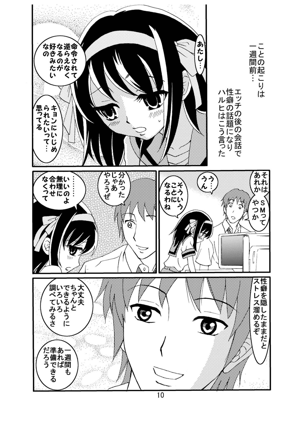 [Mousou Kai no Juunin wa Iki Teiru (Kan Danchi)] Suzumiya Haruhi-san no Kiken na Ai Taiken 2 (The Melancholy of Haruhi Suzumiya) page 10 full