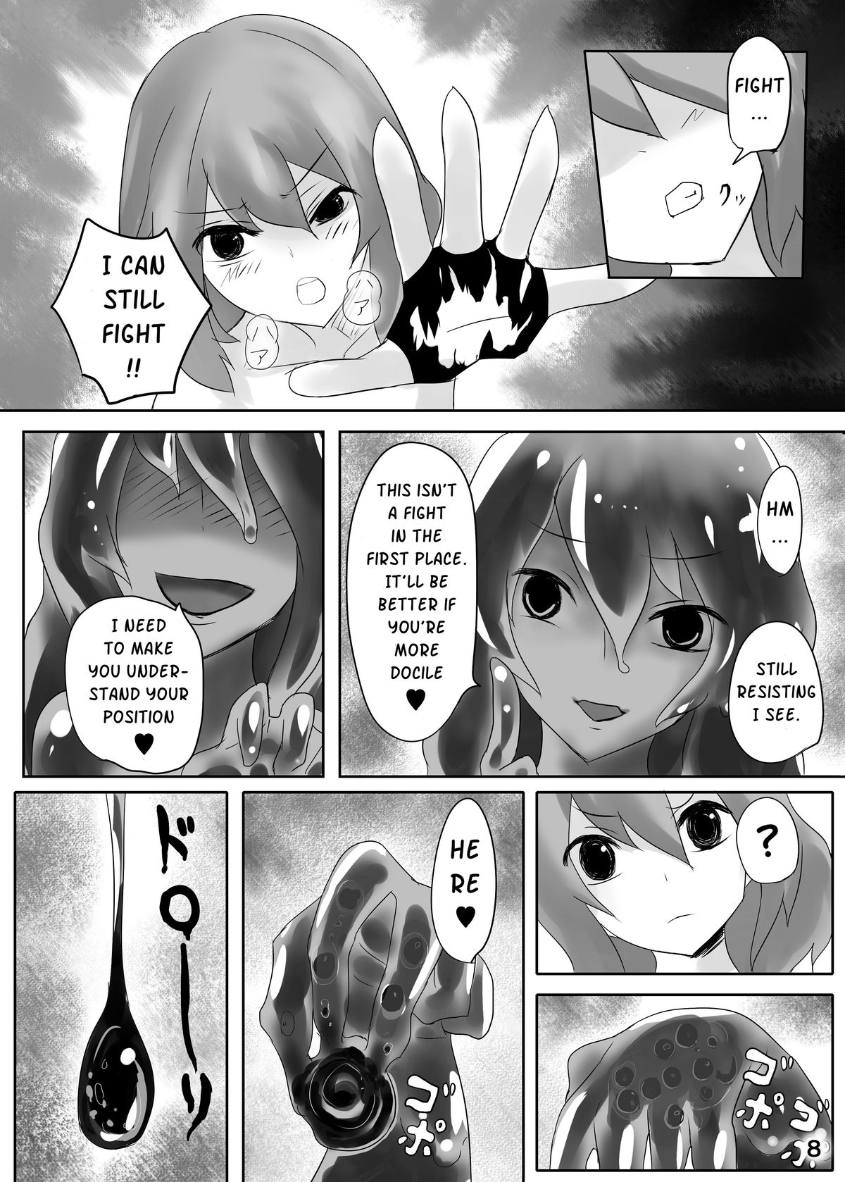 [Intondou (Stealth Moko)] Jingai Lez Rape -Slime Hen- | Jingai Lez Rape -Slime story- [English] [Rand Anything Project] [Digital] page 9 full