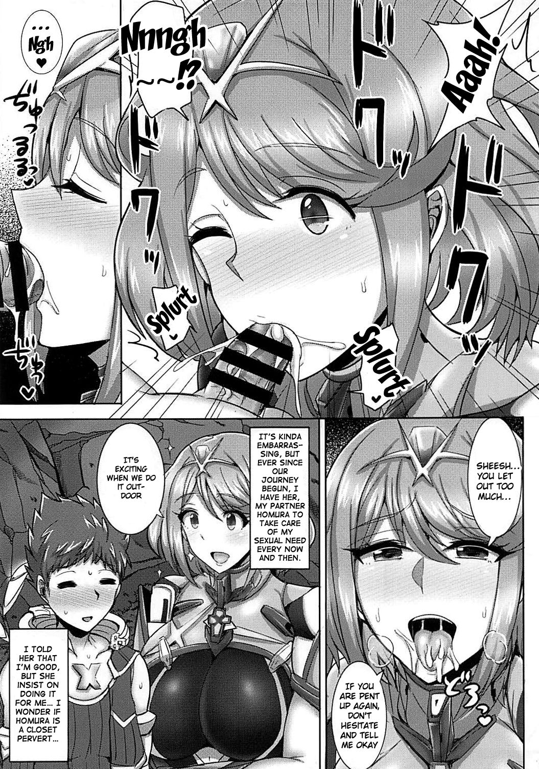 (COMIC1☆13) [Yuasa Rengou (Jean Louis)] Ecchi na Blade wa Suki desu ka? | Do You Prefer a Lewd Blade? (Xenoblade Chronicles 2) [English] {Doujins.com} page 4 full