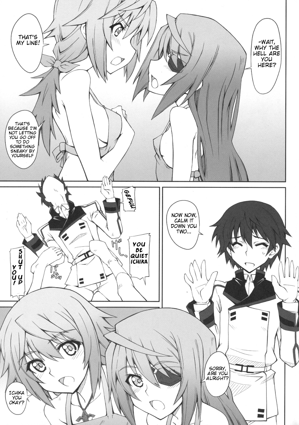 (COMIC1☆5) [i.r.o.Zi (Mutsuki Ginji, Aoi Shinji)] LOVE&3PEACE (IS <Infinite Stratos>) [English] [Kibitou4Life] page 8 full