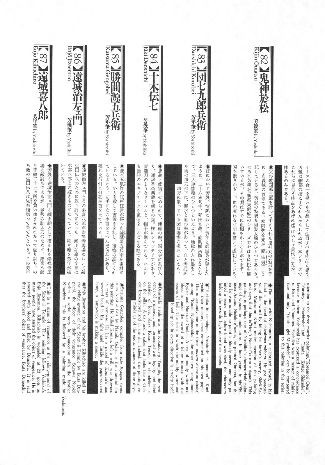 江戸昭和競作 - Bloody Ukiyo-e in 1866 & 1988 page 102 full