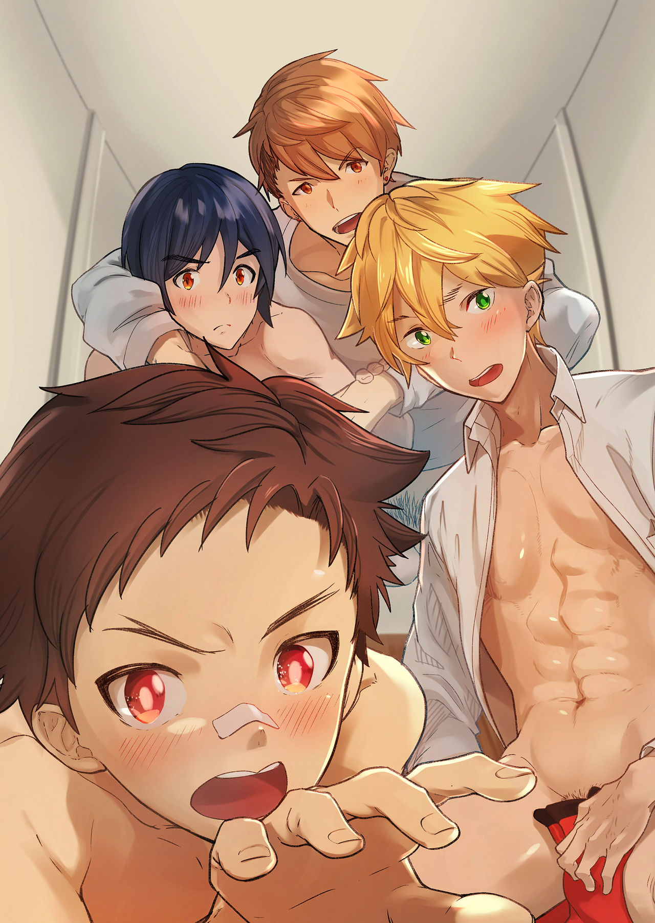 [Eichi Jijou (Takamiya)] e muken 2 danshi yonin warikan ecchi [Digital] page 2 full