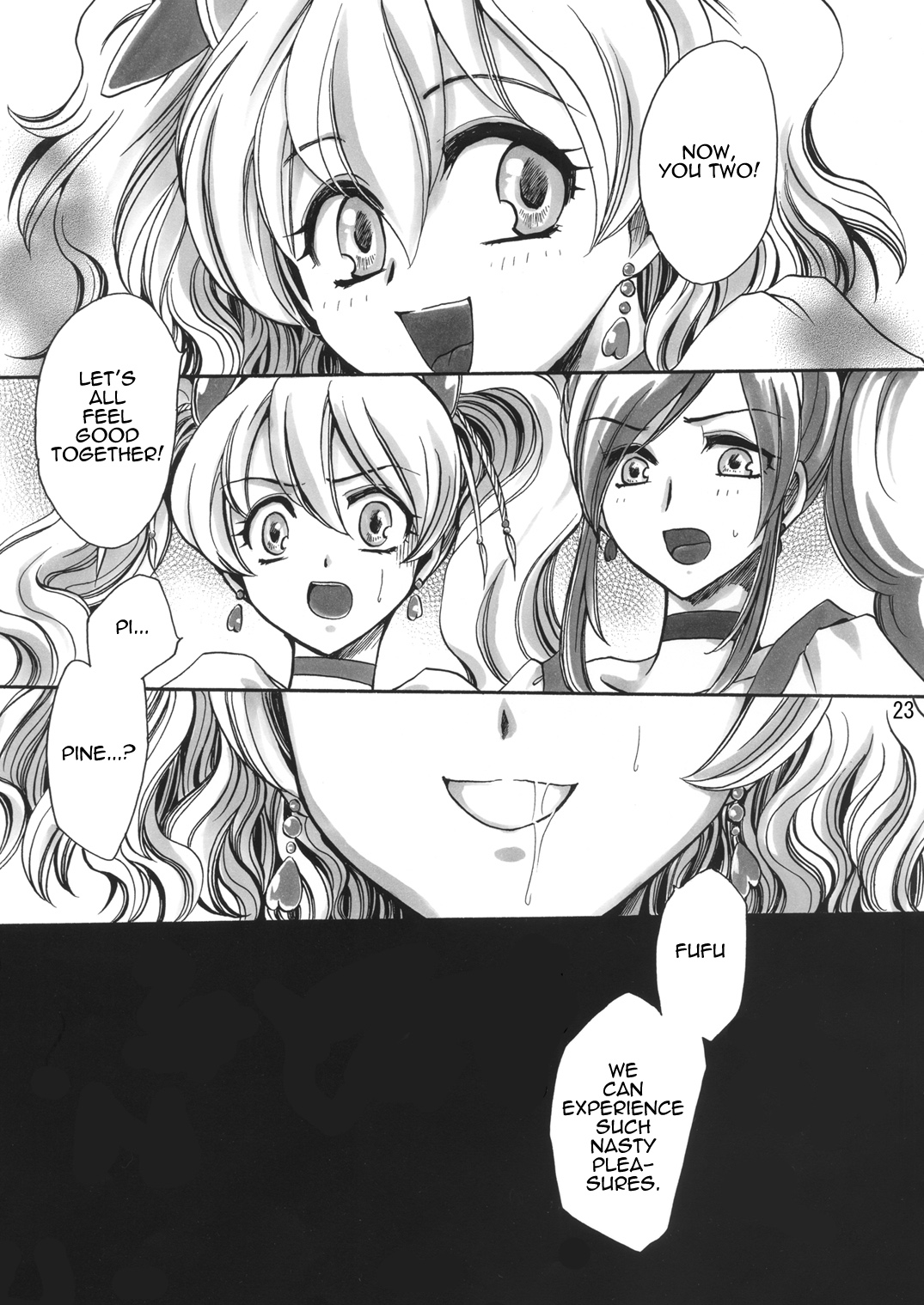 (COMIC1☆3) [Nyagos (Yatengetu)] Soujuku Kajitsu | Precocity Fruit (Fresh PreCure!) [English] =LWB= page 23 full