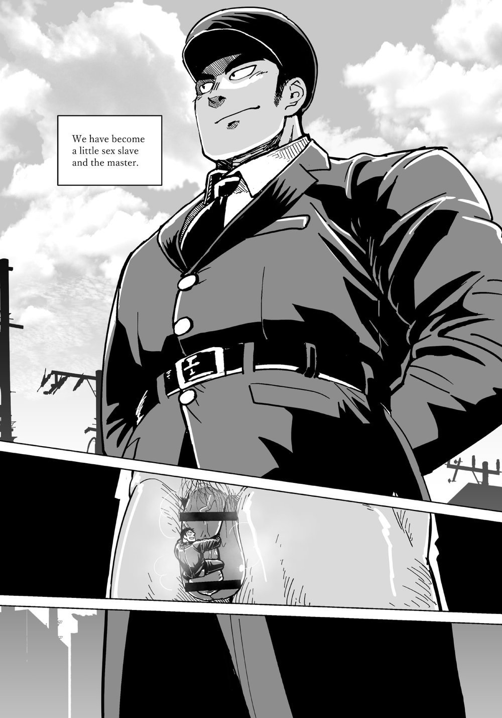 [Gakuranman (Chijimetaro)] Kobito Shachou wa Oogata Shinjin no Omocha - The Tiny President (Ending B) [English] [Digital] page 34 full