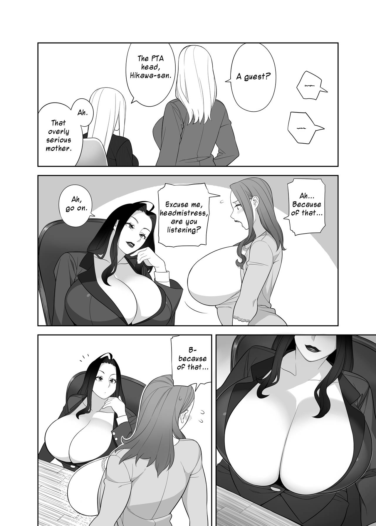 [Sangeriya (Hidarikiki)] Bakunyuuin Haha wa Gakuenchou no Onna | Buxom Mother and Headmistress [English] [Szayedt] [Digital] page 3 full
