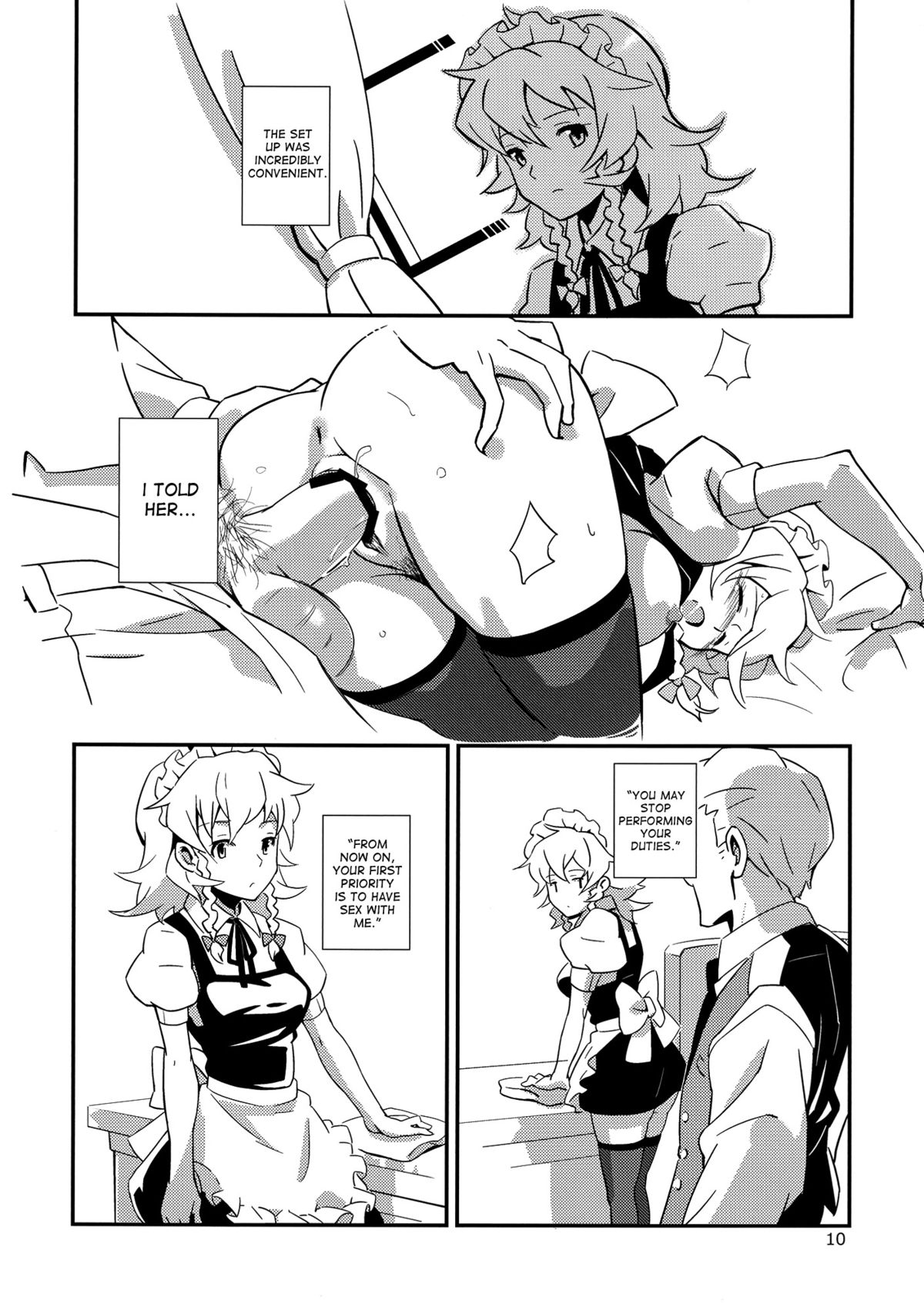 (C82) [Vitamin Gohan (Hasegawa Keita)] Maid Yatottara Sakuya-san Datta. | I hired Sakuya-san as my maid (Touhou Project) [English] {desudesu} page 10 full