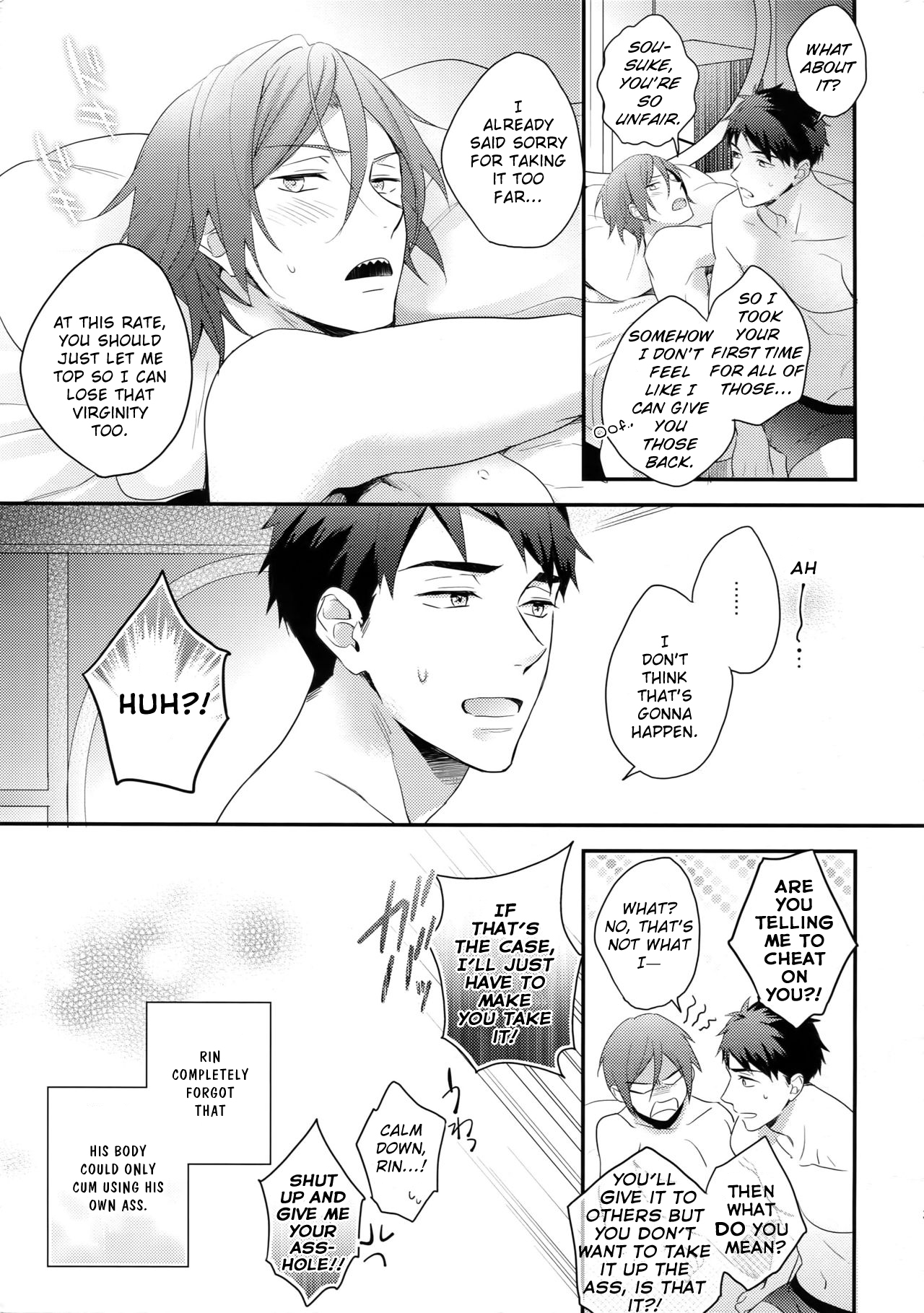 (C90) [PureSlider. (Matsuo)] Matsuoka Rin no Hajimete Zenbu. | Rin Matsuoka's First Everything (Free!) [English] [Nemu] page 34 full