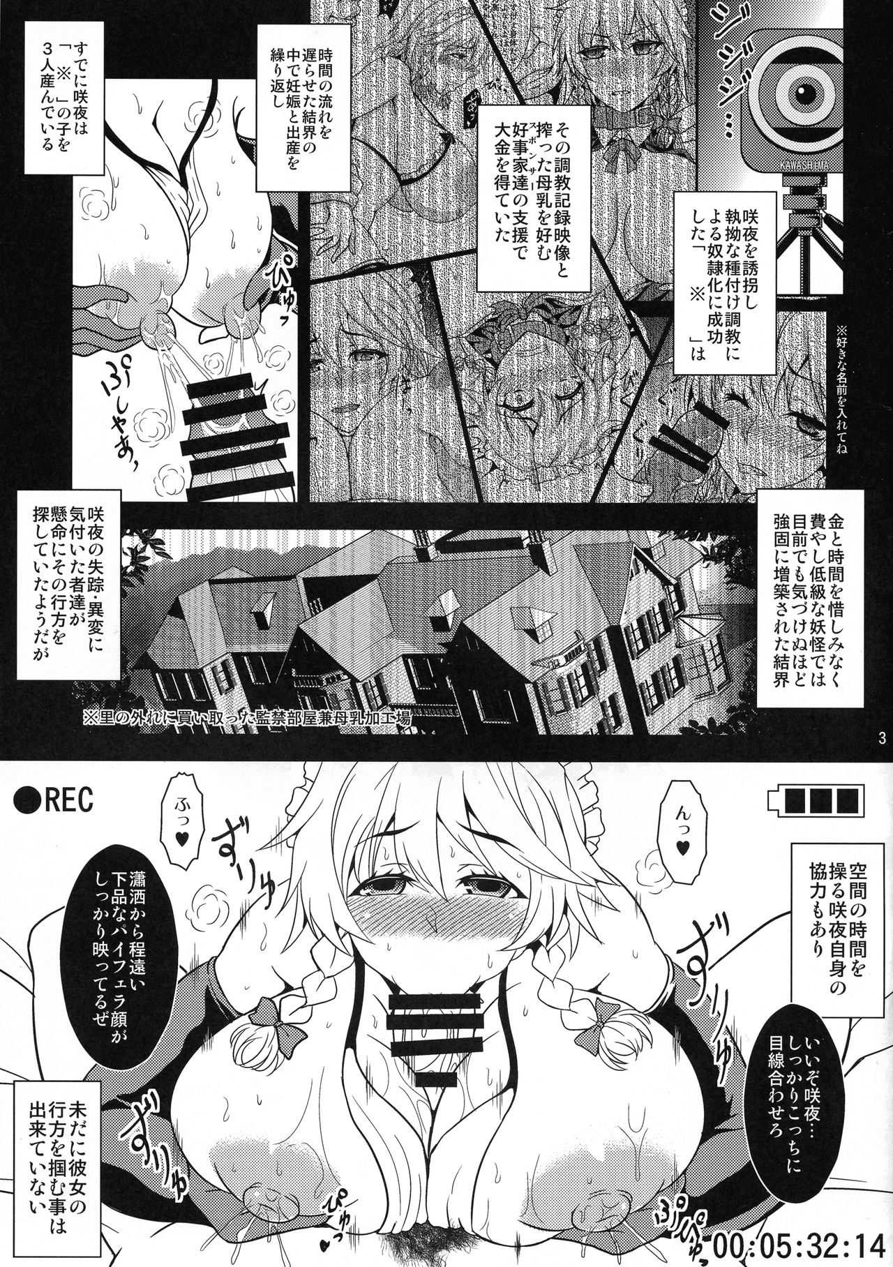 (C93) [Kasou Genjitsu (Hasekura Noise)] Kanochi Maid no Sakunyuu Seishori Seikatsu (Touhou Project) page 3 full