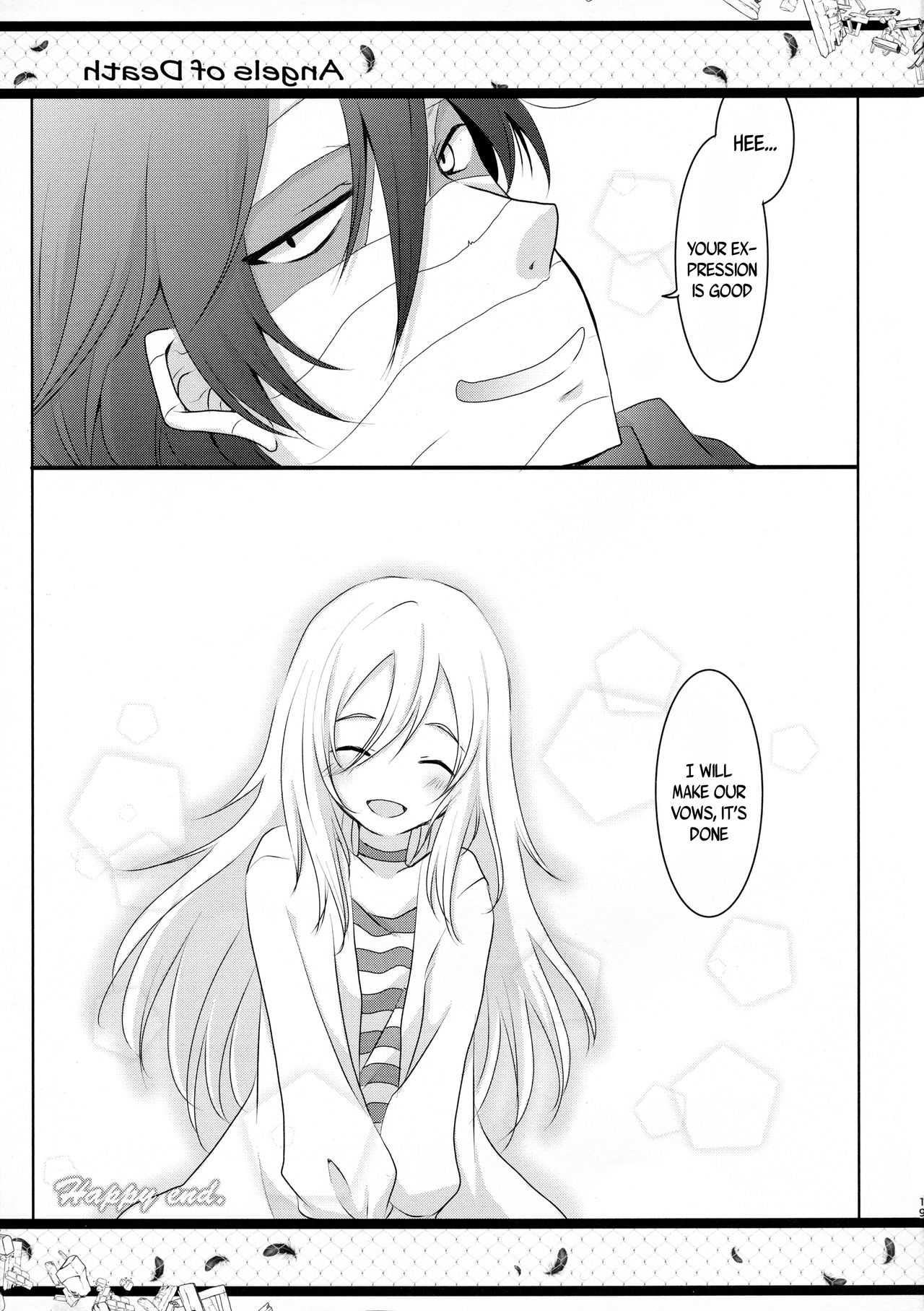 (C95) [Sasa Chaya (Sasa Sakuno)] HAPPY END (Satsuriku no Tenshi) [English] [DKKMD Translations] page 19 full