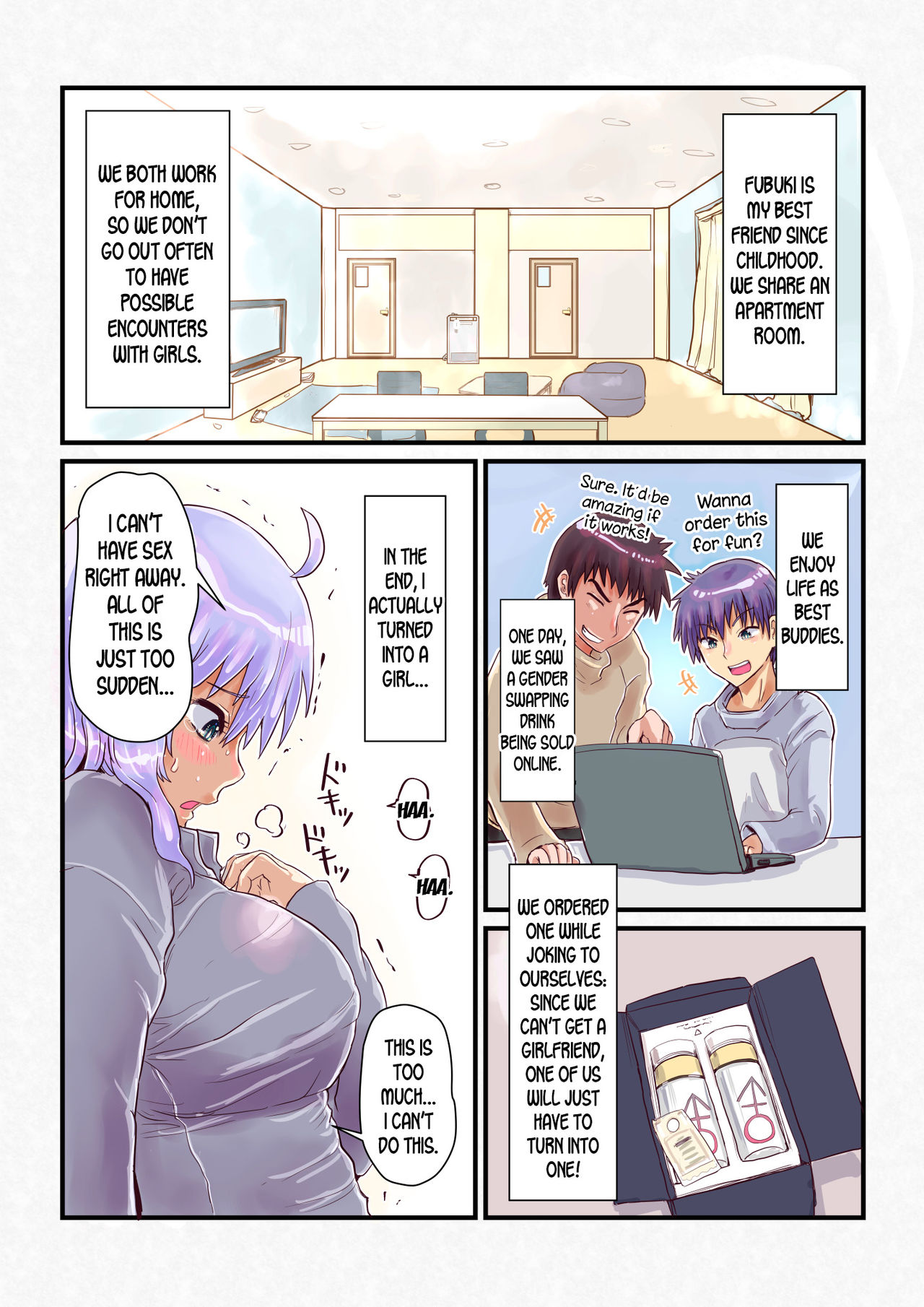 [InuCream (InuCreamice)] Nyotaika Shitara Osananajimi To [English] [desudesu] [Digital] page 10 full