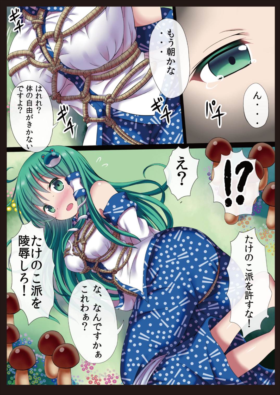 (Reitaisai 12) [Nanmin Festival (Gibuchoko)] Kinoko x Takenoko x Sanae-san (Touhou Project) page 9 full