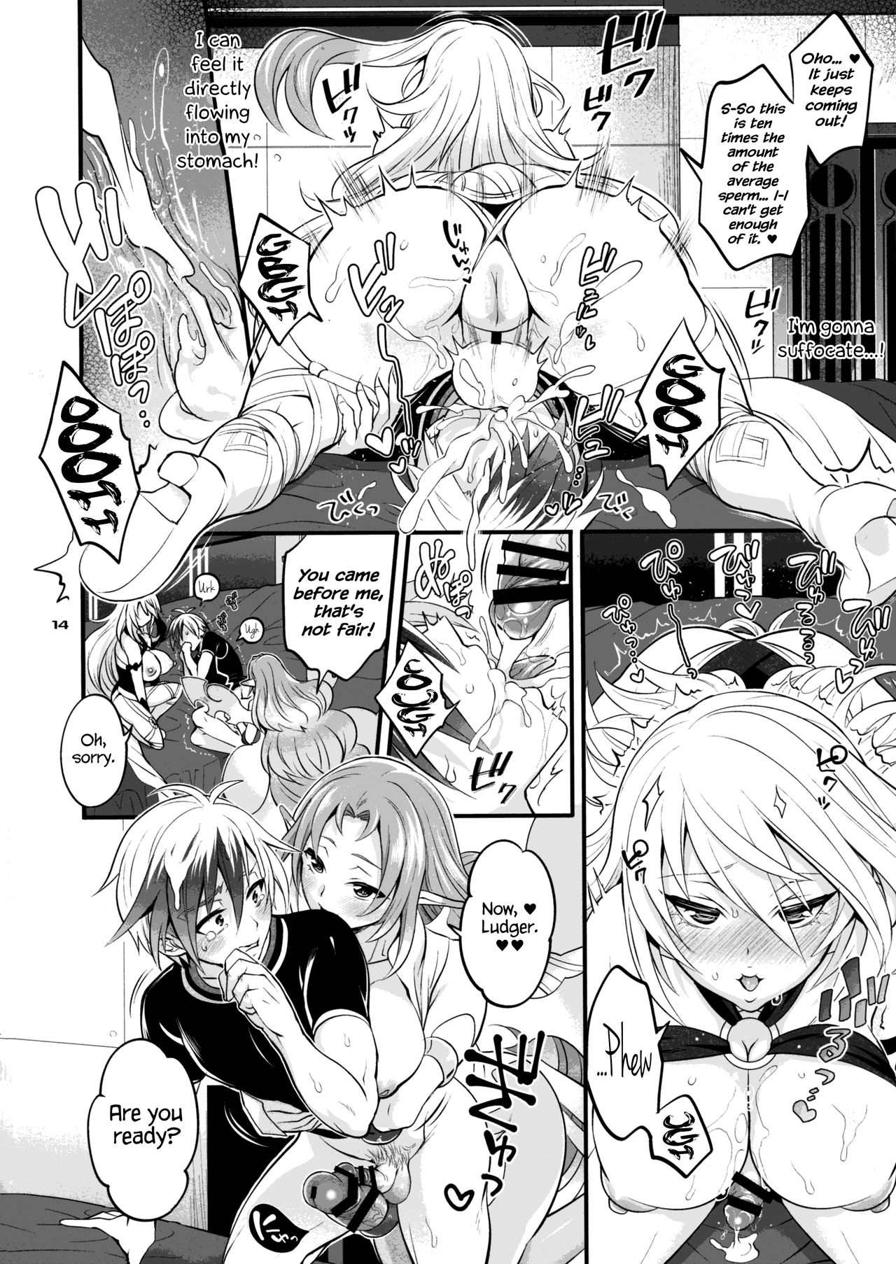 (C93) [Temparing (Tokimachi Eisei)] Futanari Seirei Shimai ni Shieki Sarechau!? (Tales of Xillia 2) [English] {Hennojin} page 14 full