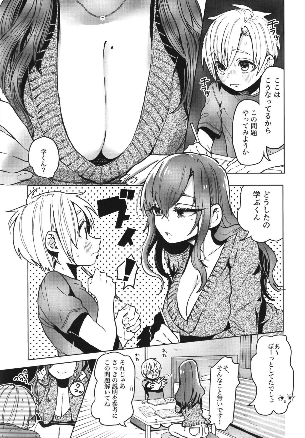 (C95) [Shirotsumekusa (Nozawa Yukiko)] Karakai Onee-san ga Kaeriuchi ni Au Hon page 3 full