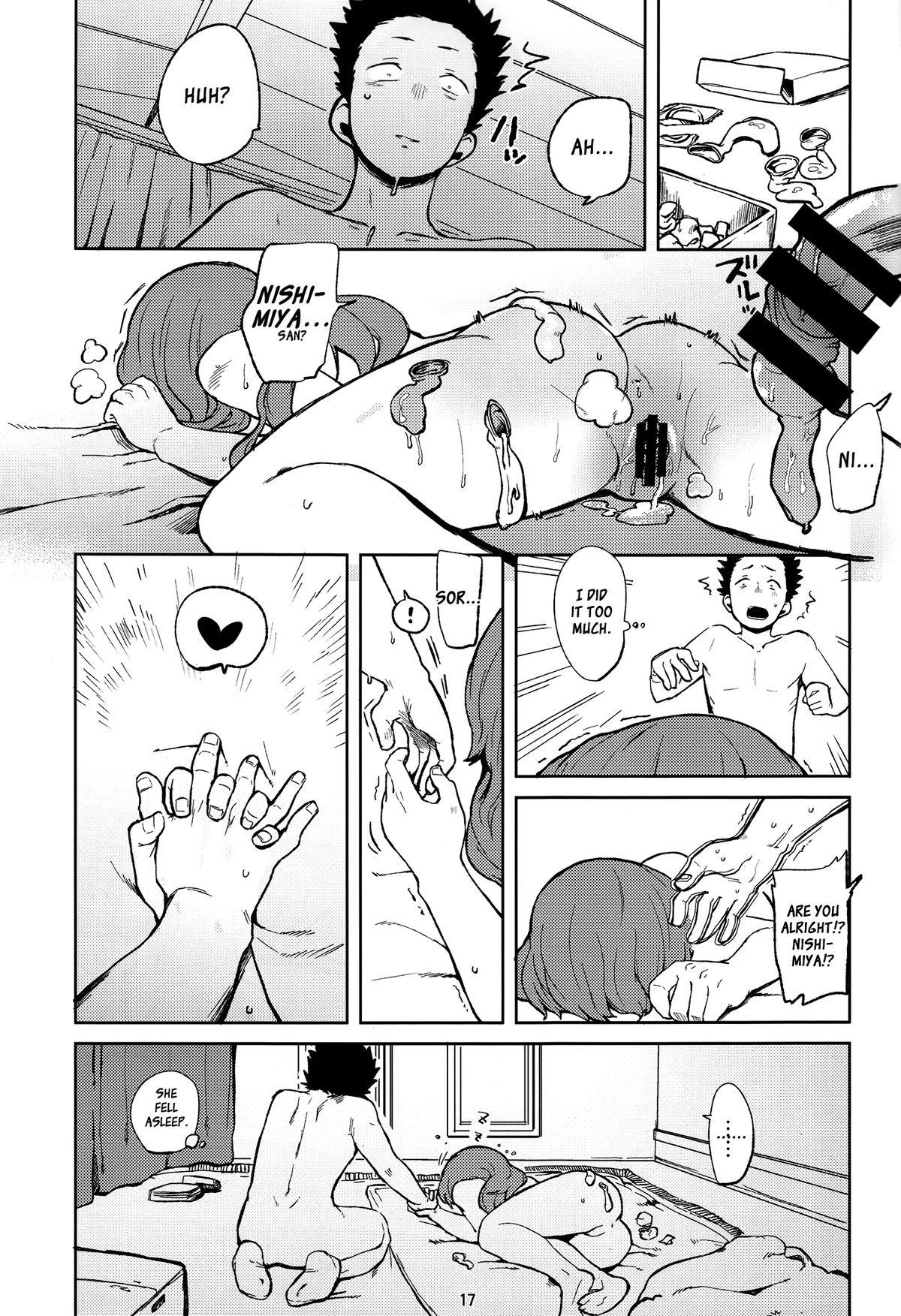 (C87) [LinkRingRin (Natsume Kei)] Nishimiya-san to Ishida-kun ga, (Koe no Katachi) [English] [XCX Scans] page 16 full