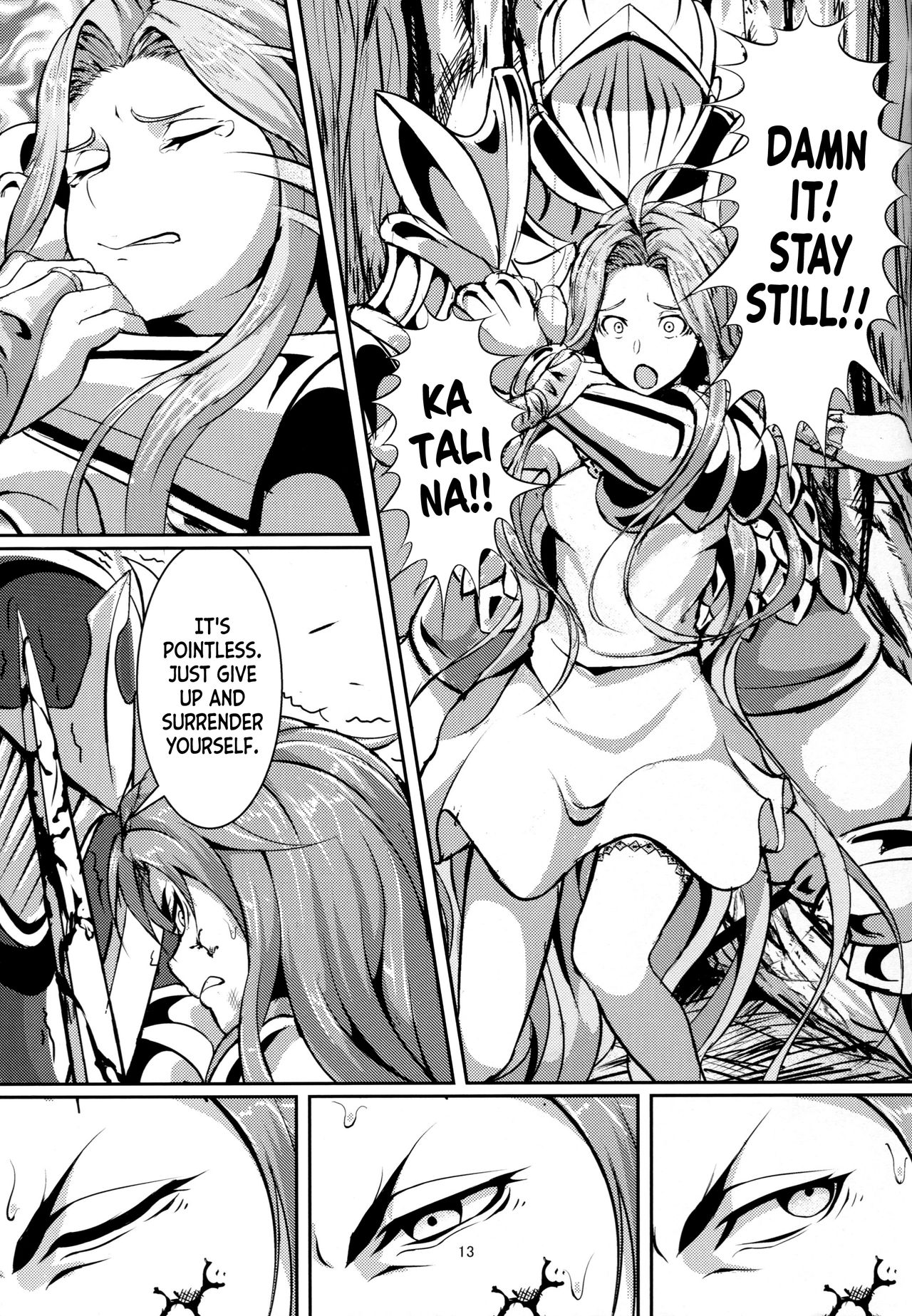 (C92) [Mujin Hangetsuban Bakudan (Hangetsuban Sonshou)] Kono Mi Kegareyou to mo | Even if my body gets defiled (Granblue Fantasy) [English] page 12 full