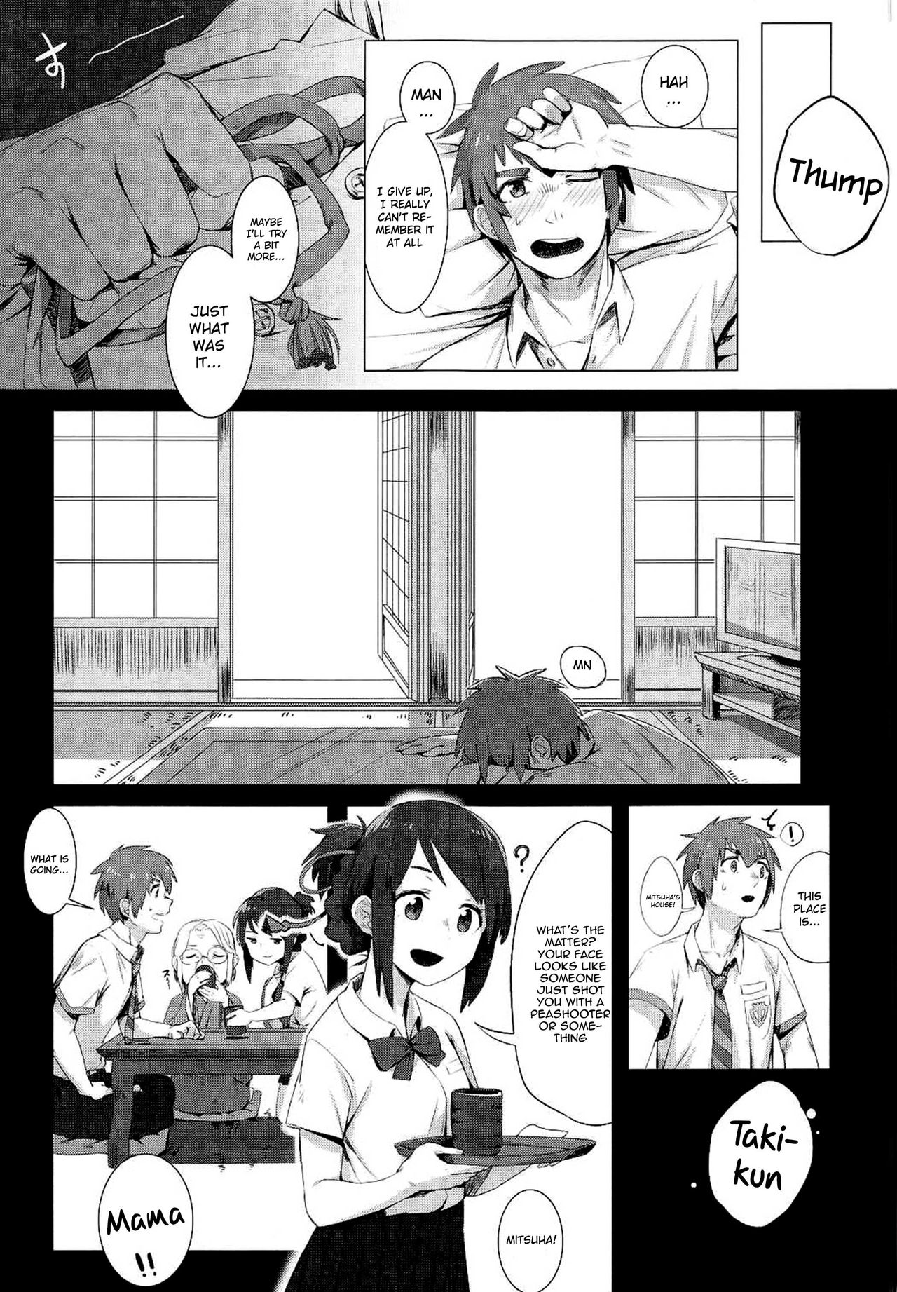 (C91) [Beigon (Beijuu)] Kimi no Hon wa. (Kimi no Na wa.) [English] [葛の寺] page 4 full