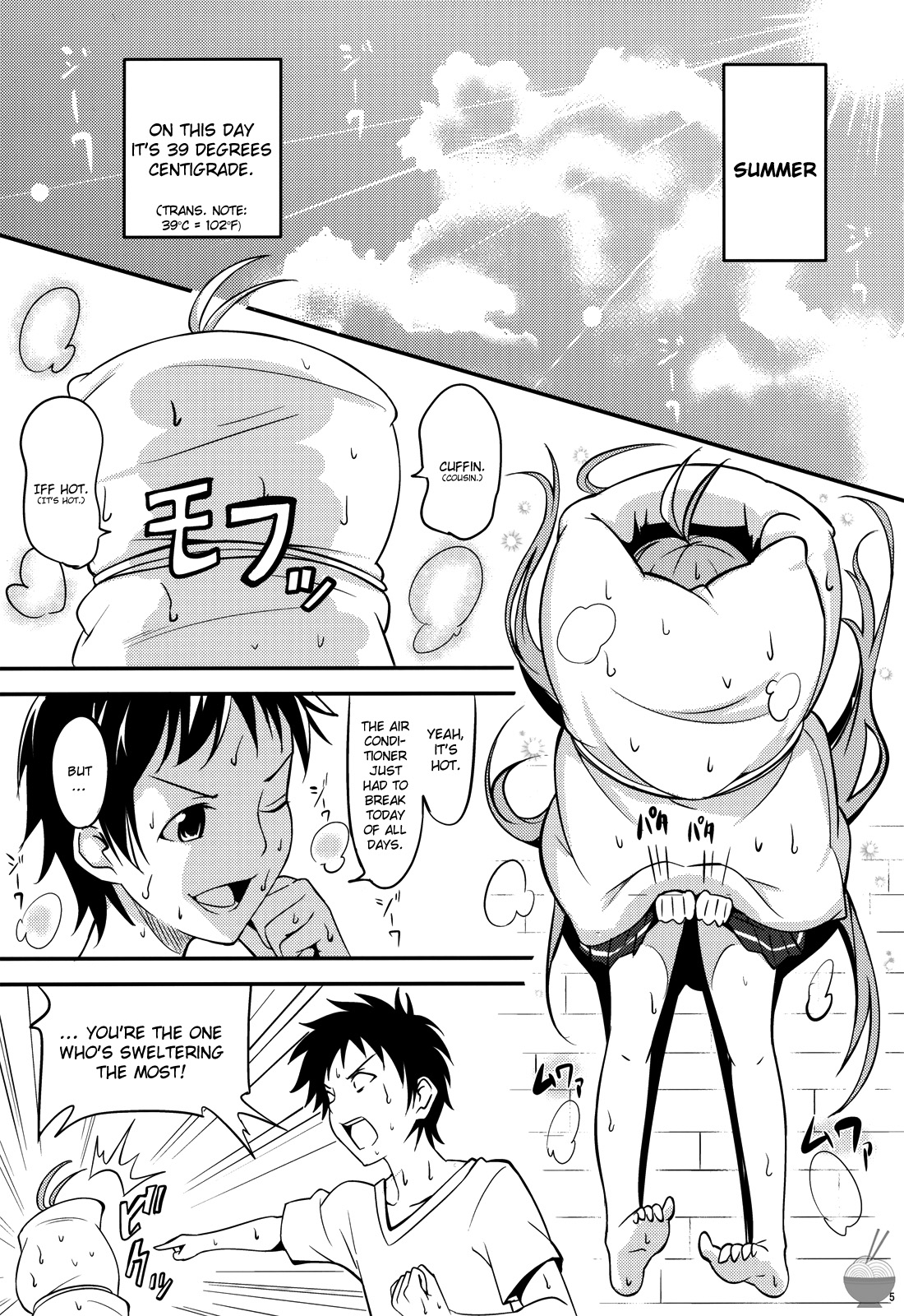 (COMIC1☆5) [AGOITEI (Sankuro)] Celsius Sanjuukyuudo (Denpa Onna to Seishun Otoko) [English] [Soba-Scans] page 4 full