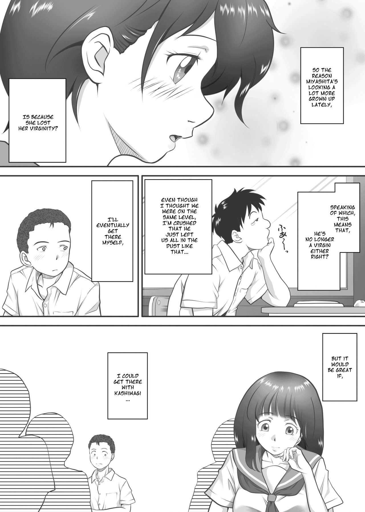 [Kagura Hitsuji] Amarimono - Doutei Shojo o Sotsugyou shiteiku Doukyuusei-tachi - | Leftovers - Classmates who lost their Virginity - [English] page 9 full