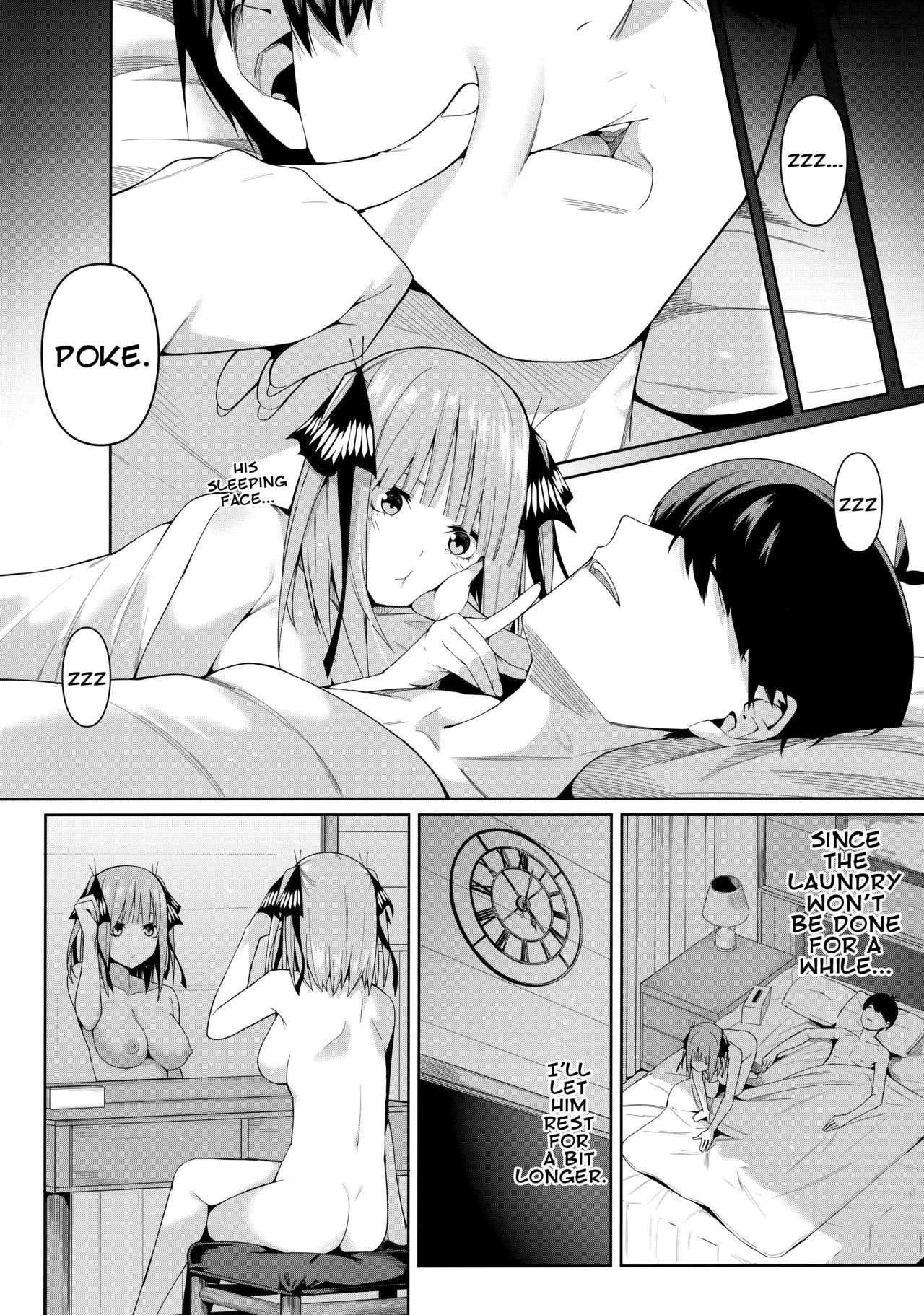 (C97) [Bad Mushrooms (Chicke III, 4why)] Nibun no Yuudou | Half Seduction (Gotoubun no Hanayome) [English] page 37 full