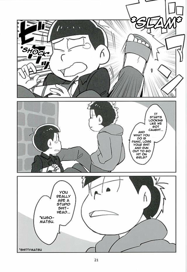 (6tsugo no Tamashii Forever) [OK-2 (Shiriana Doriru)] Uchi no Jinan wa Doutee Hishojo (Osomatsu-san) [English] [Rapinii] page 19 full