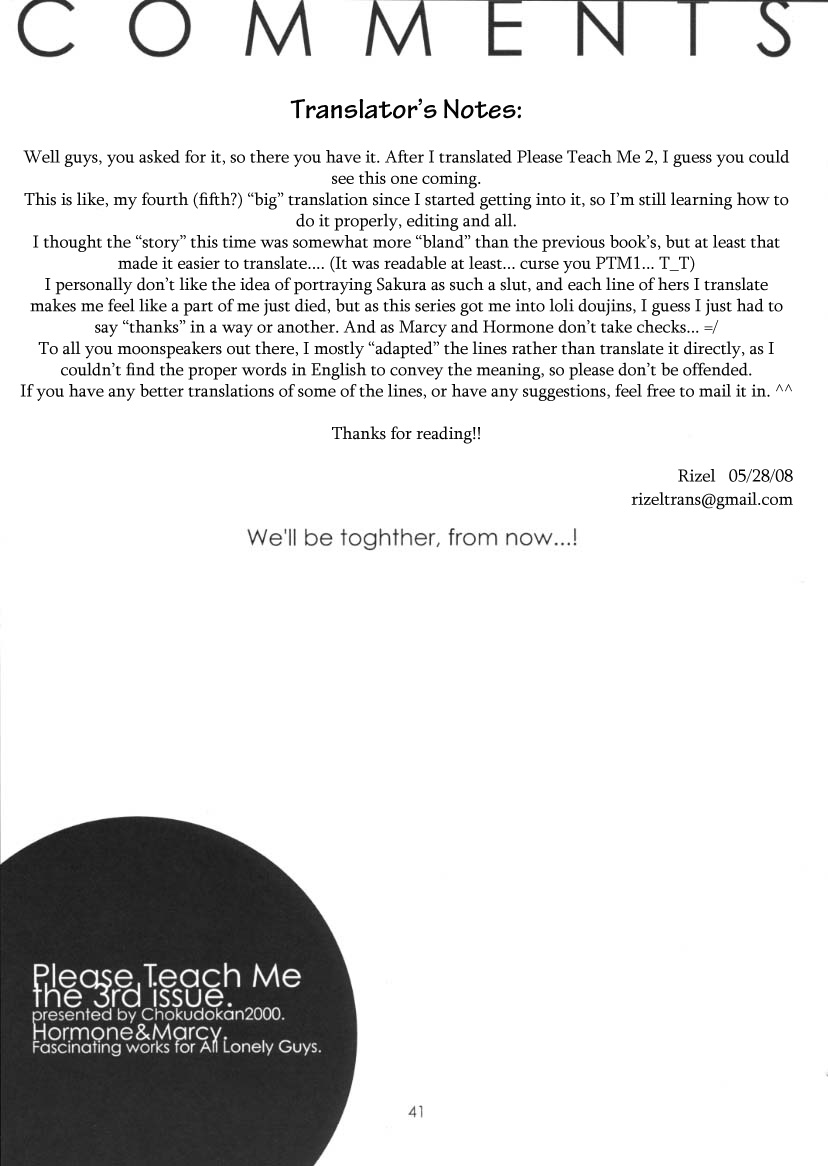 (C58) [Chokudoukan (Marcy Dog, Hormone Koijirou)] Please Teach Me 3. (Cardcaptor Sakura) [English] page 39 full